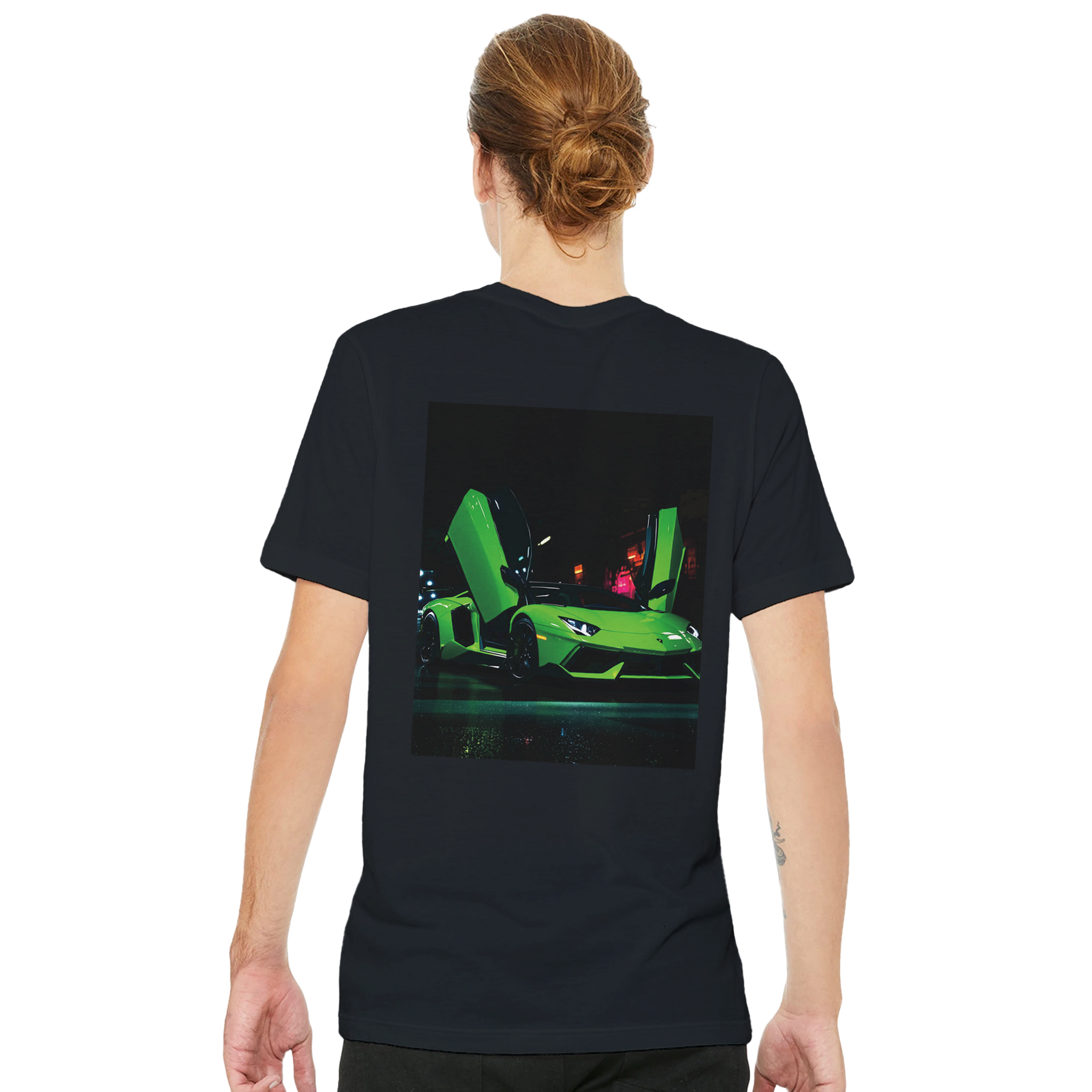 Lamborghini Aventador Neon T-Shirt — detail view | Wild Thread Co