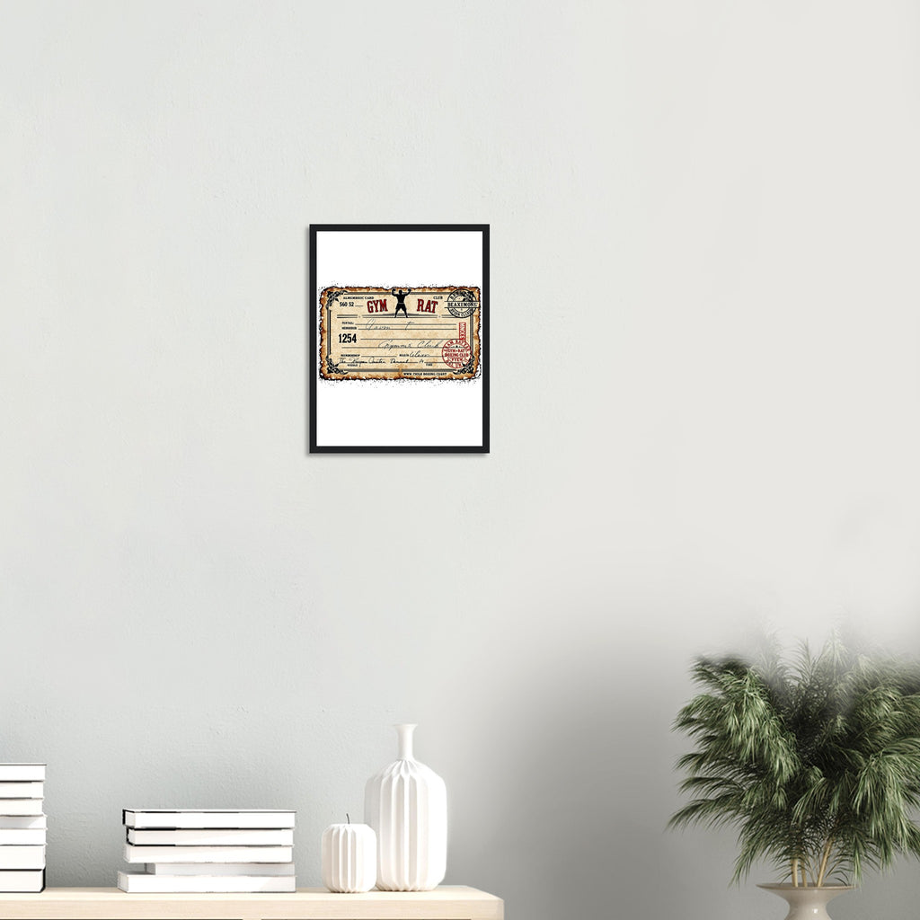 Retro Boxing Underground Framed Print Wall Art Ready to Hang UK Framed Art Print — detail view | Wild Thread Co