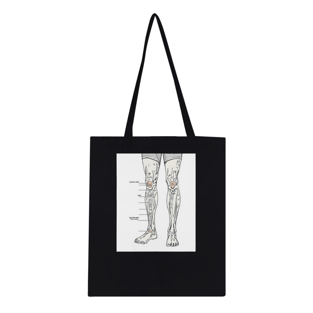 Fell Runner Body Horror Humour Tote Bag Cotton Shopper UK - Wild Thread Co