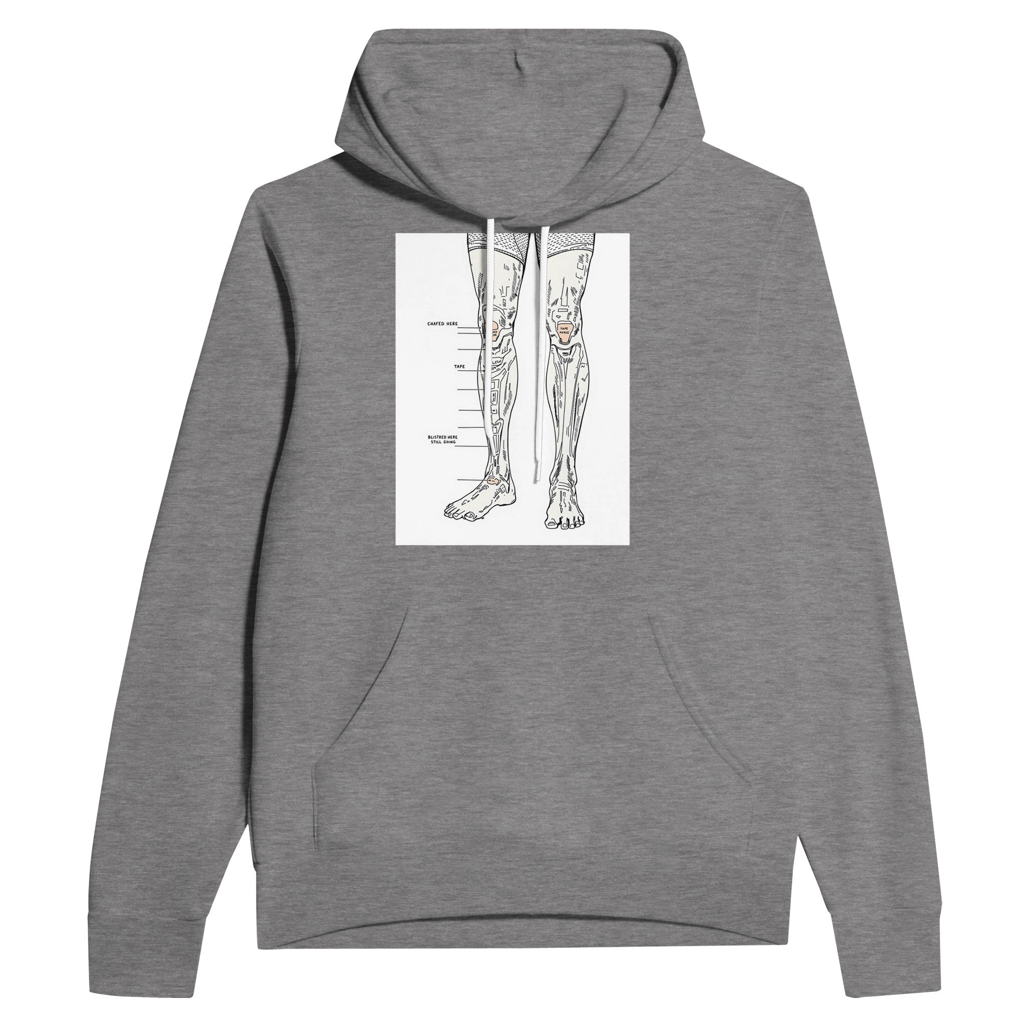 Fell Runner Gift | Ultra Running Humour Hoodie | Body Horror Hoodie - Wild Thread Co