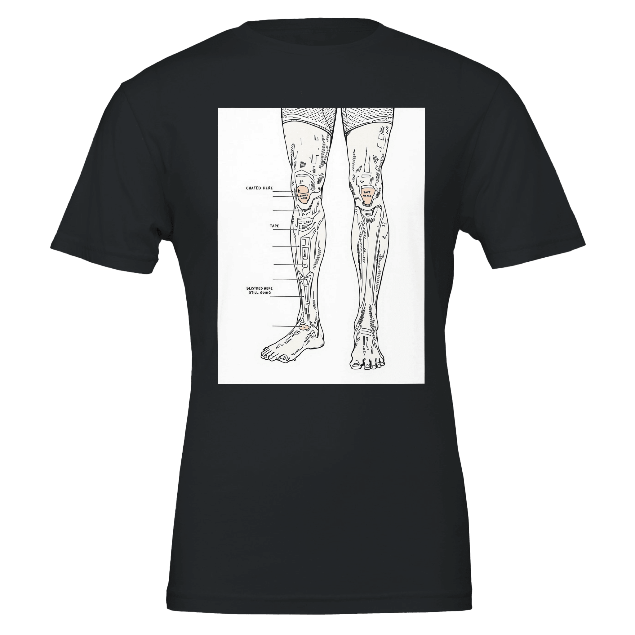 Fell Runner Gift | Ultra Running Humour T-Shirt | Body Horror Tee - Wild Thread Co