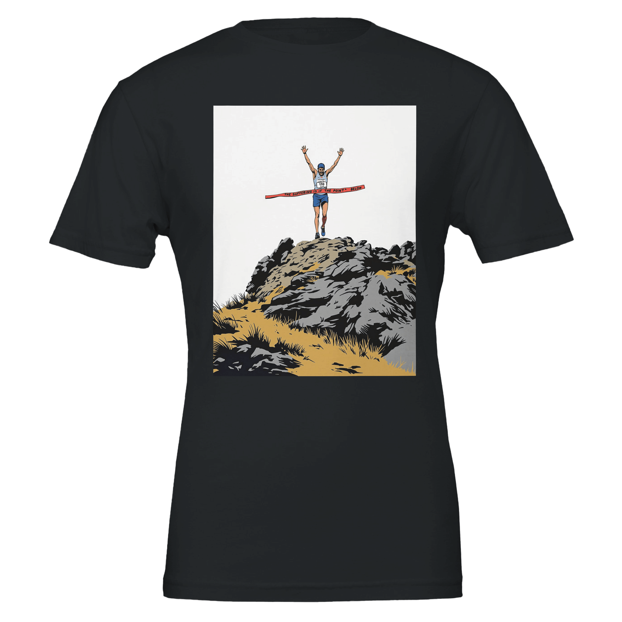Fell Running Gift | Fell Race Summit Finish T-Shirt | Hill Race Tee - Wild Thread Co