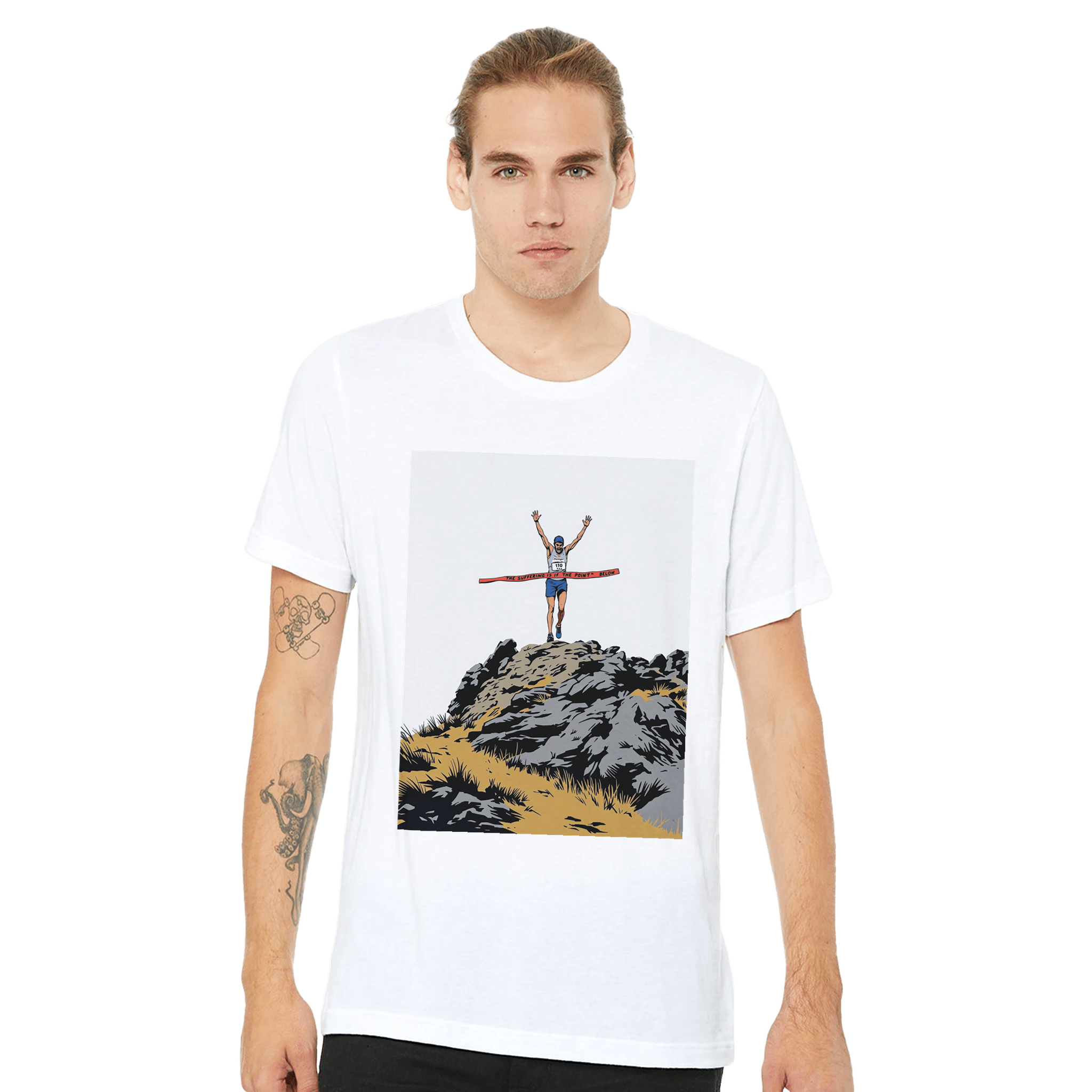 Fell Running Gift | Fell Race Summit Finish T-Shirt | Hill Race Tee - Wild Thread Co