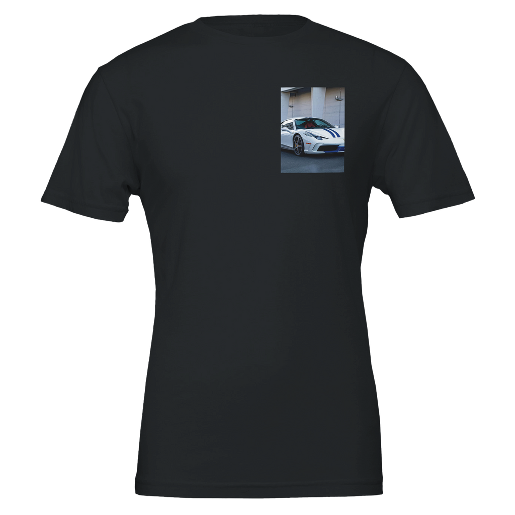 Ferrari 458 Speciale T-Shirt — detail view | Wild Thread Co