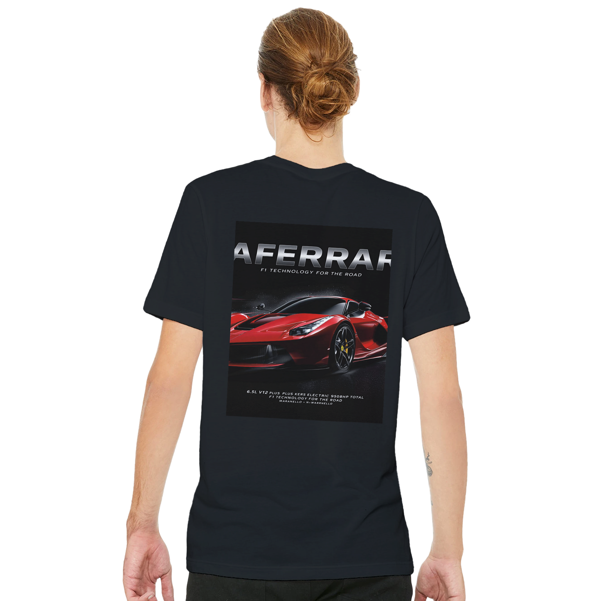 Ferrari Laferrari Hybrid Hypercar Red T-Shirt — detail view | Wild Thread Co