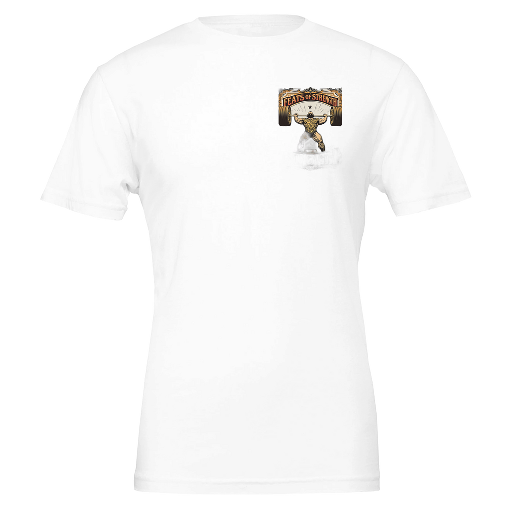 Retro Weightlifting Strongman T-Shirt — detail view | Wild Thread Co