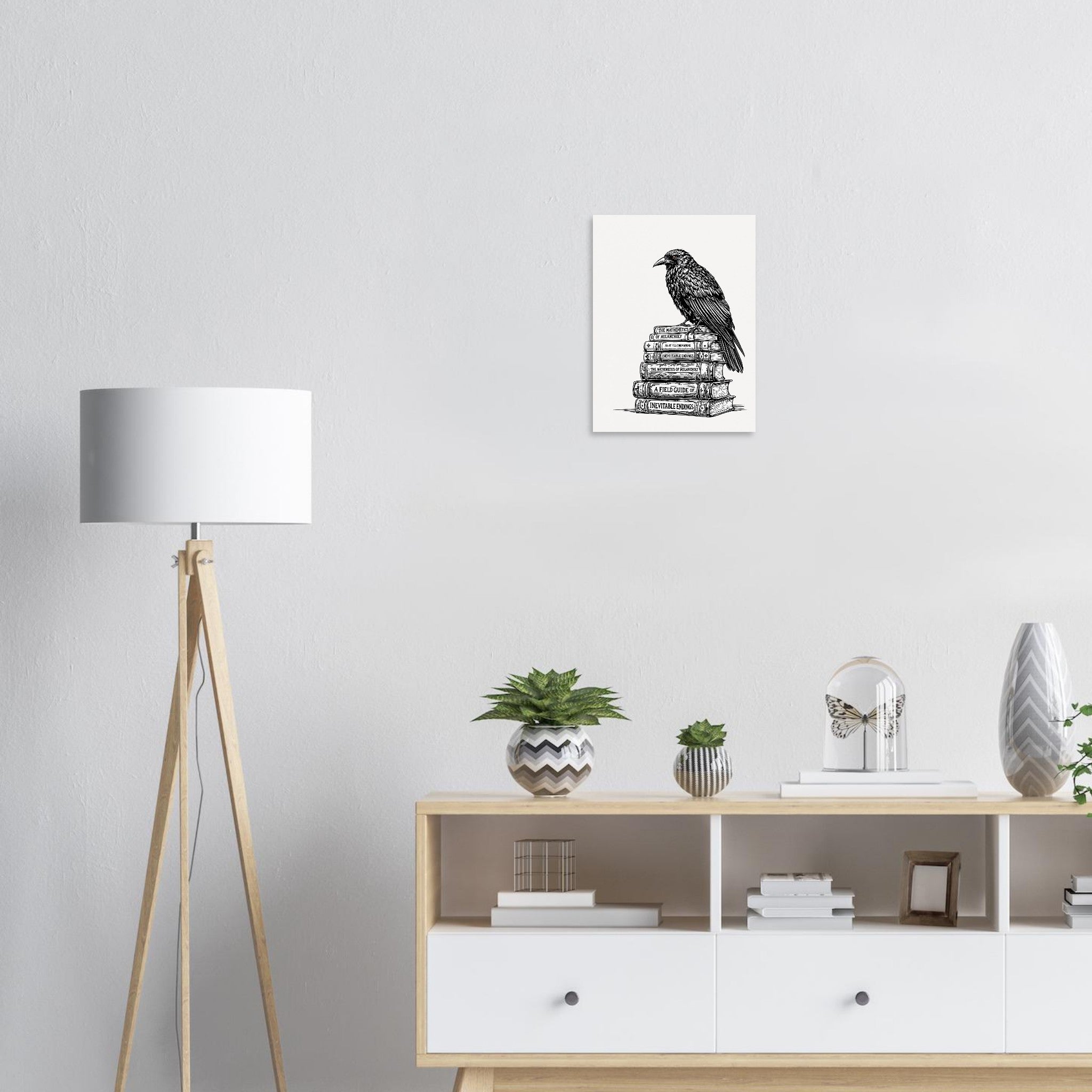 Dark Academia Raven Library Art Print — Art Print | Wild Thread Co UK