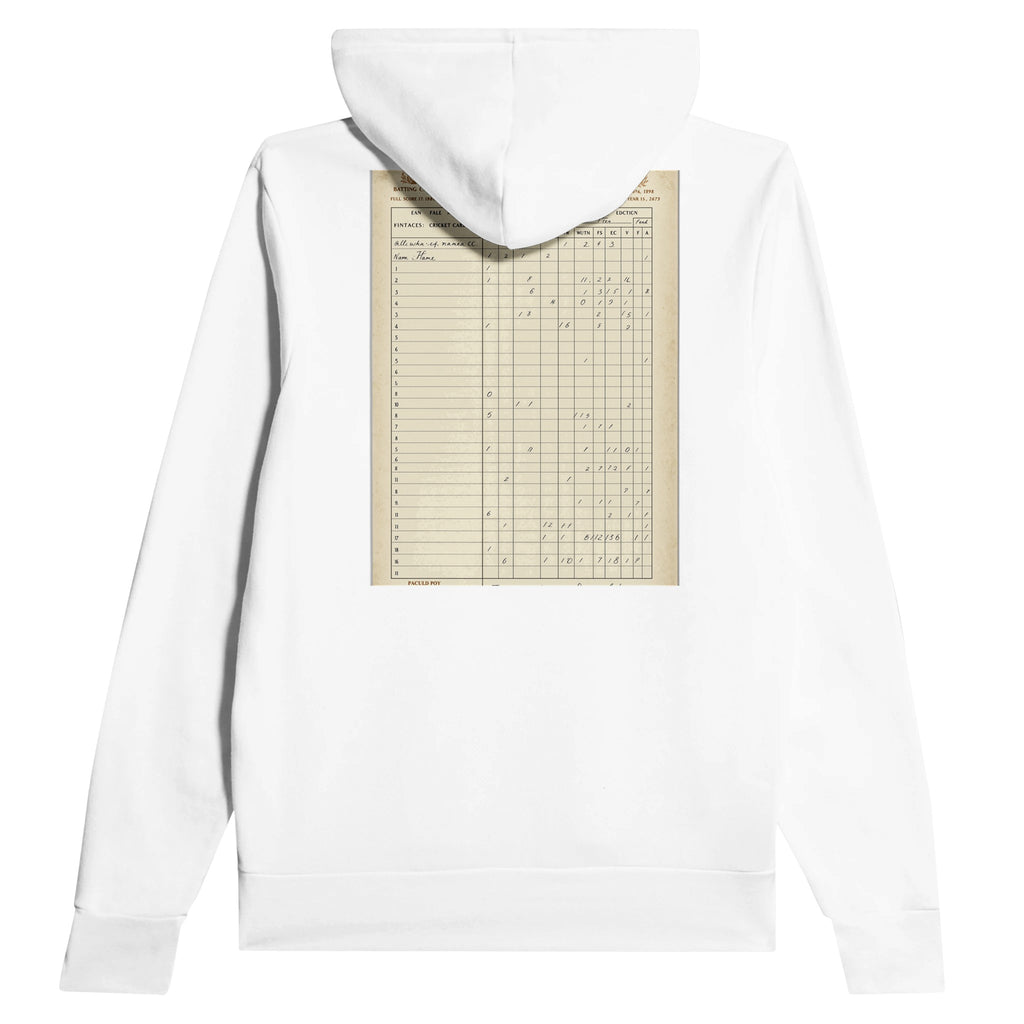 Retro Cricket English Summer Hoodie — detail view | Wild Thread Co