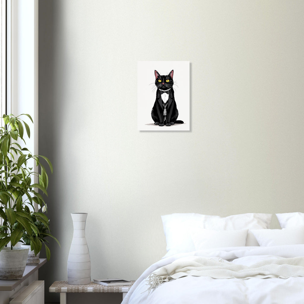 tuxedo cat gentleman Art Print Art Print — detail view | Wild Thread Co