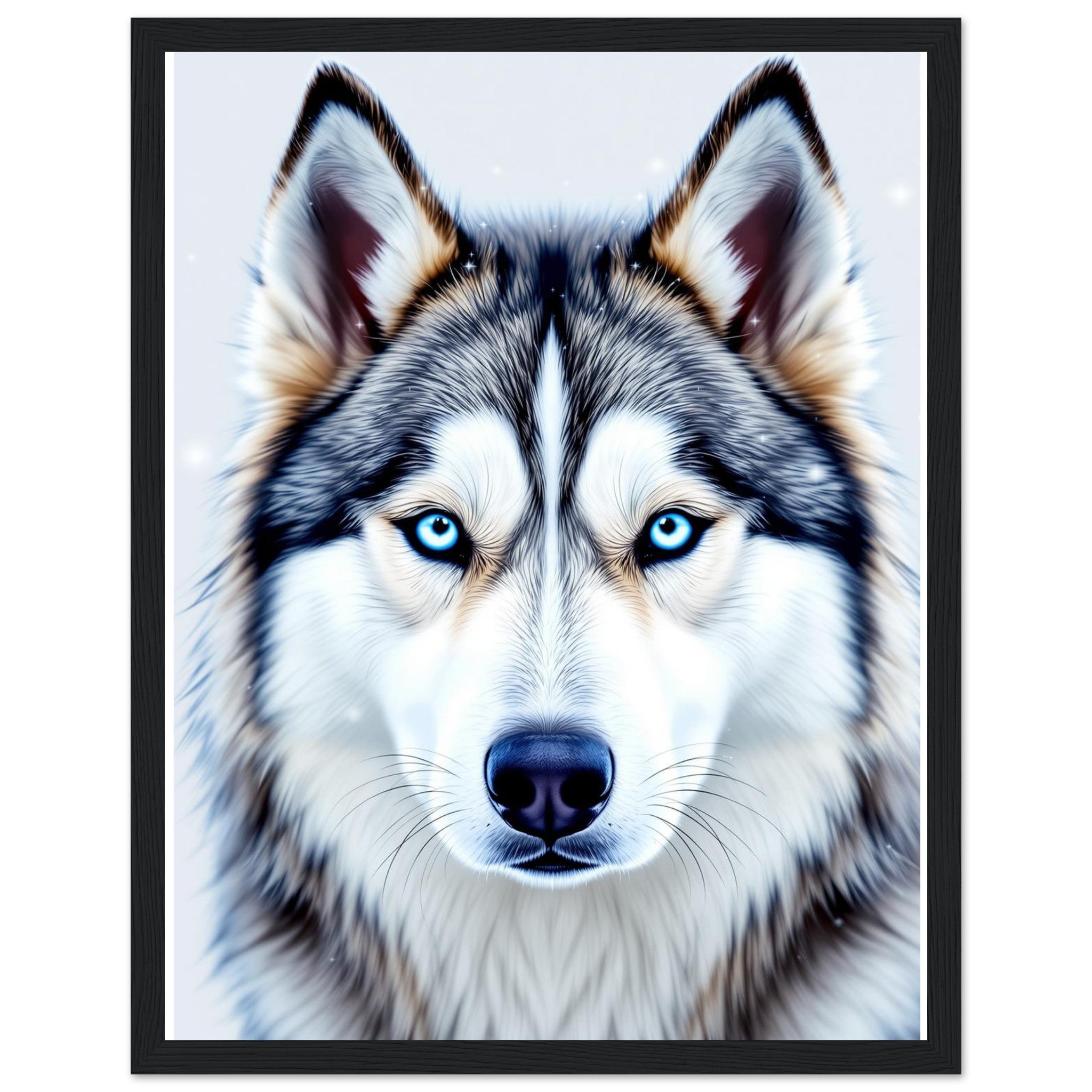 Husky Blue Eyes Framed Print Wall Art Ready to Hang UK — Framed Art Print | Wild Thread Co UK