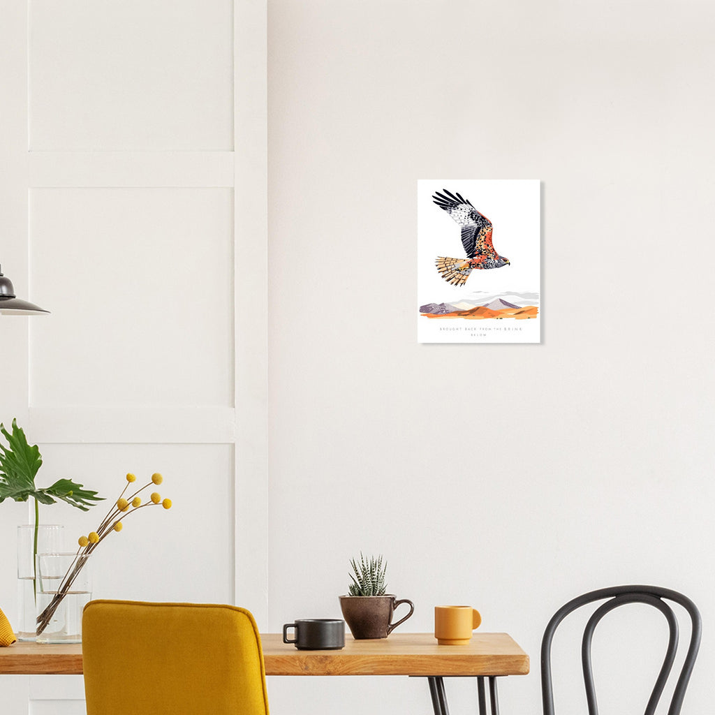 Red Kite Welsh Wildlife A1 Art Print Art Print — detail view | Wild Thread Co