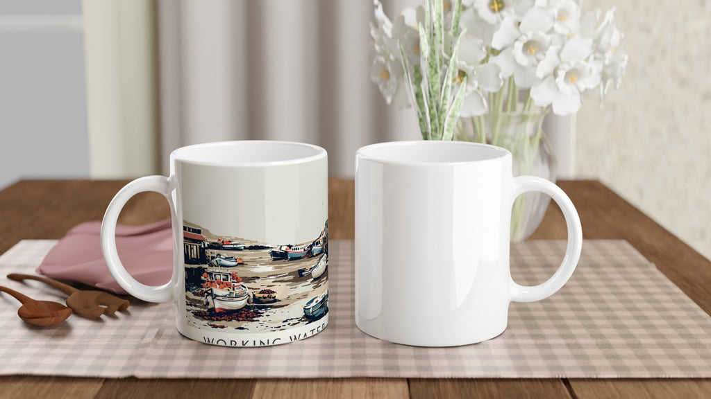 Fishing Harbour Low Tide Mug Coffee Tea Ceramic 11oz — Mug | Wild Thread Co