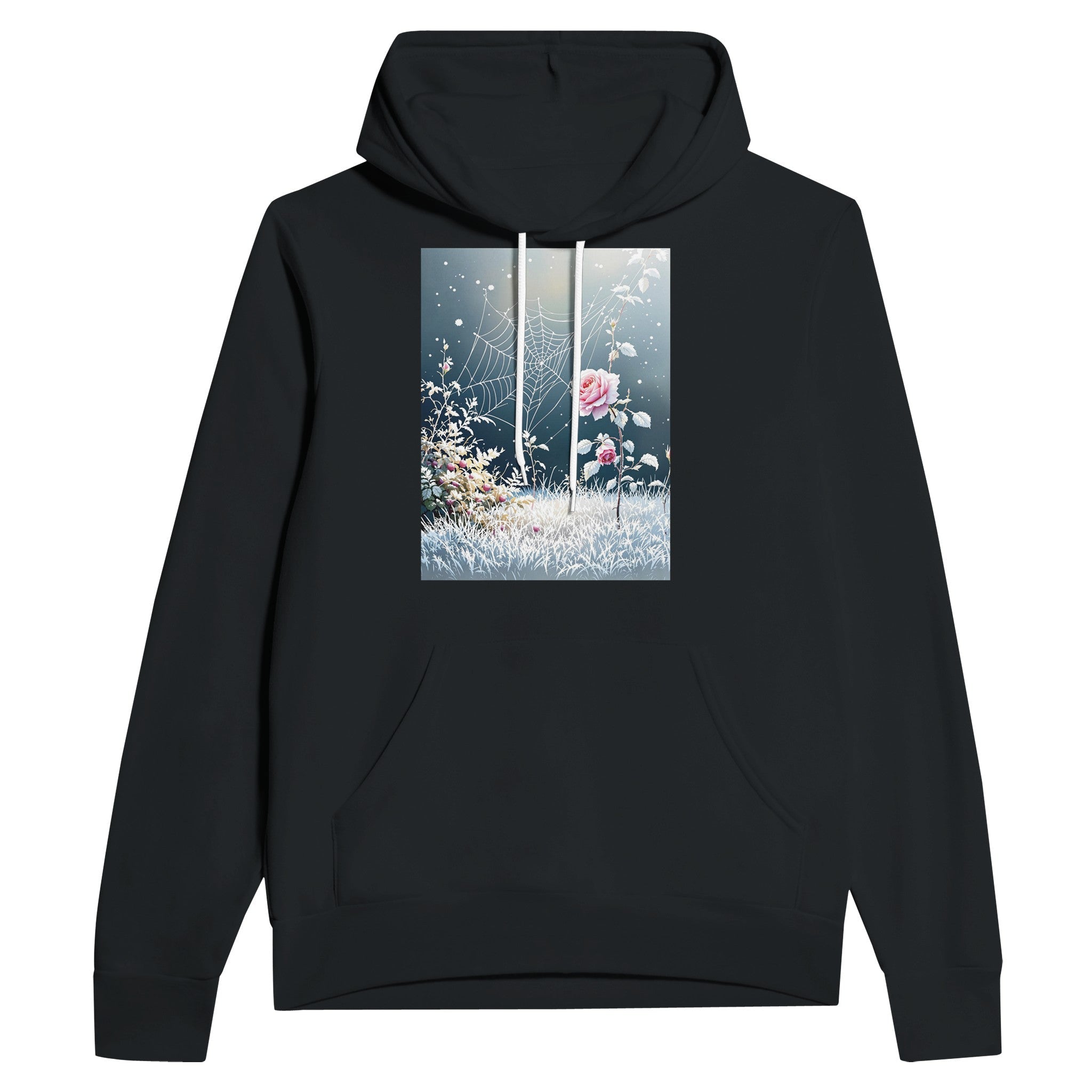 First Frost Garden Hoodie | Autumn Rose Illustrated Hoodie UK - Wild Thread Co
