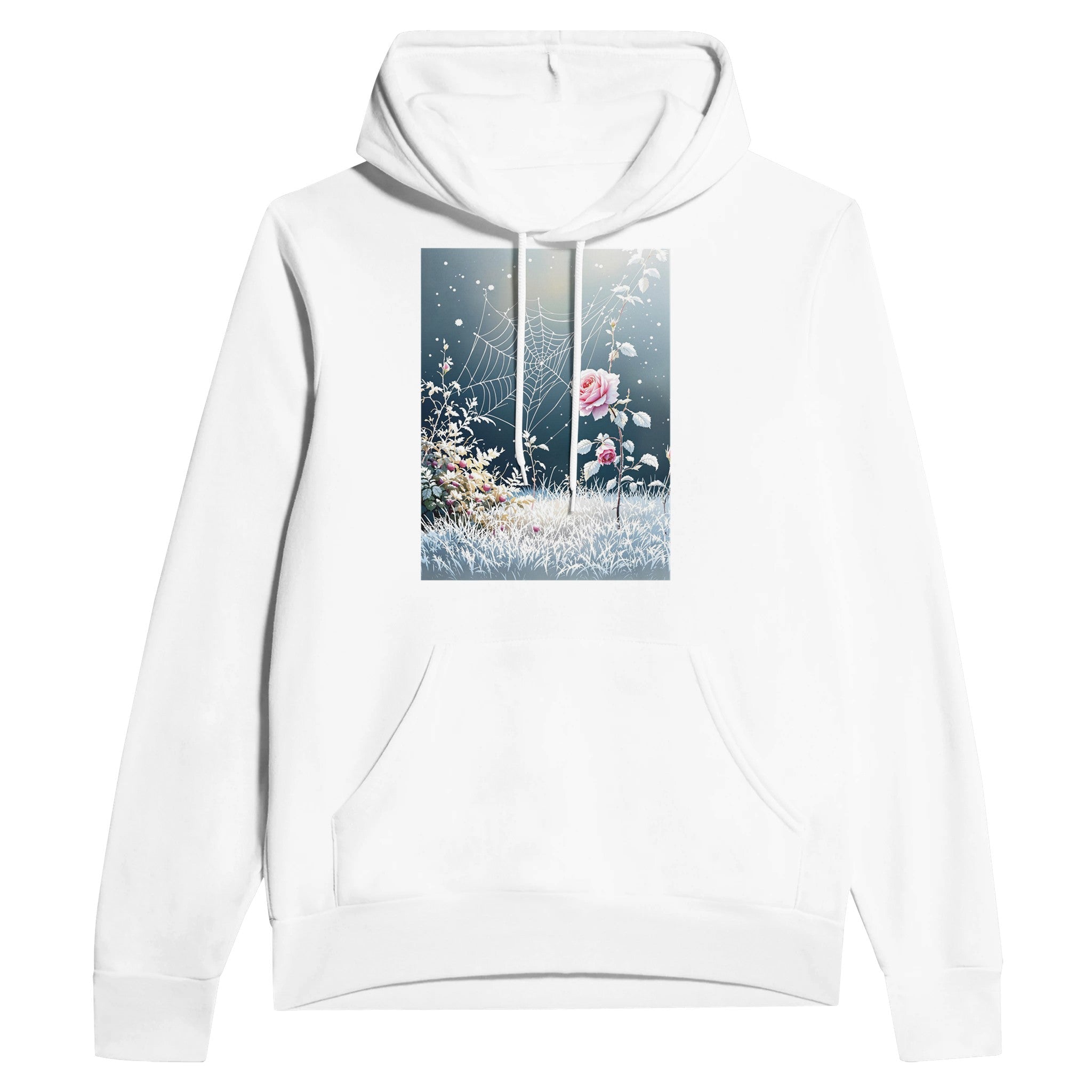 First Frost Garden Hoodie | Autumn Rose Illustrated Hoodie UK - Wild Thread Co