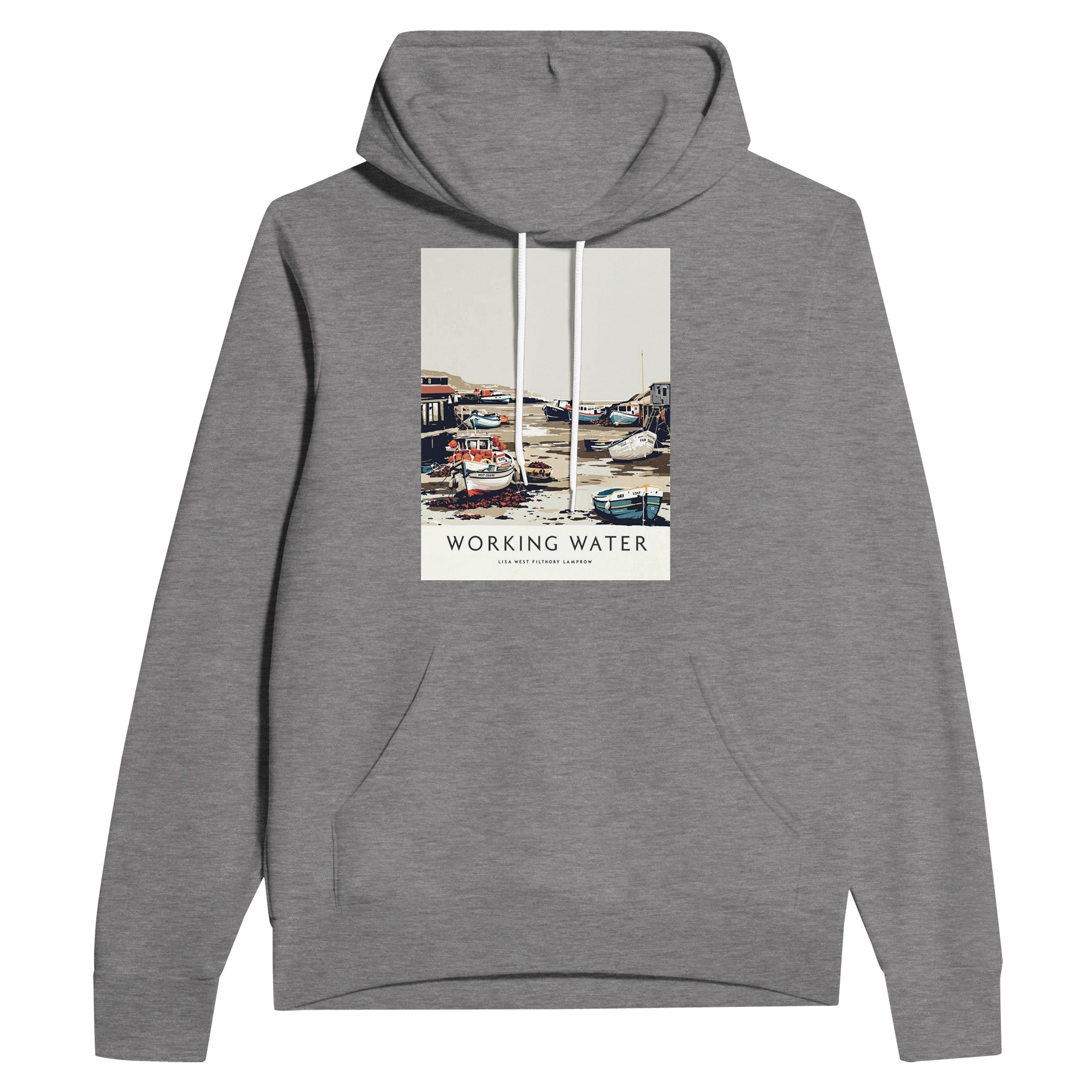 Fishing Village Harbour Hoodie | Low Tide Cornish Gift Hoodie - Wild Thread Co