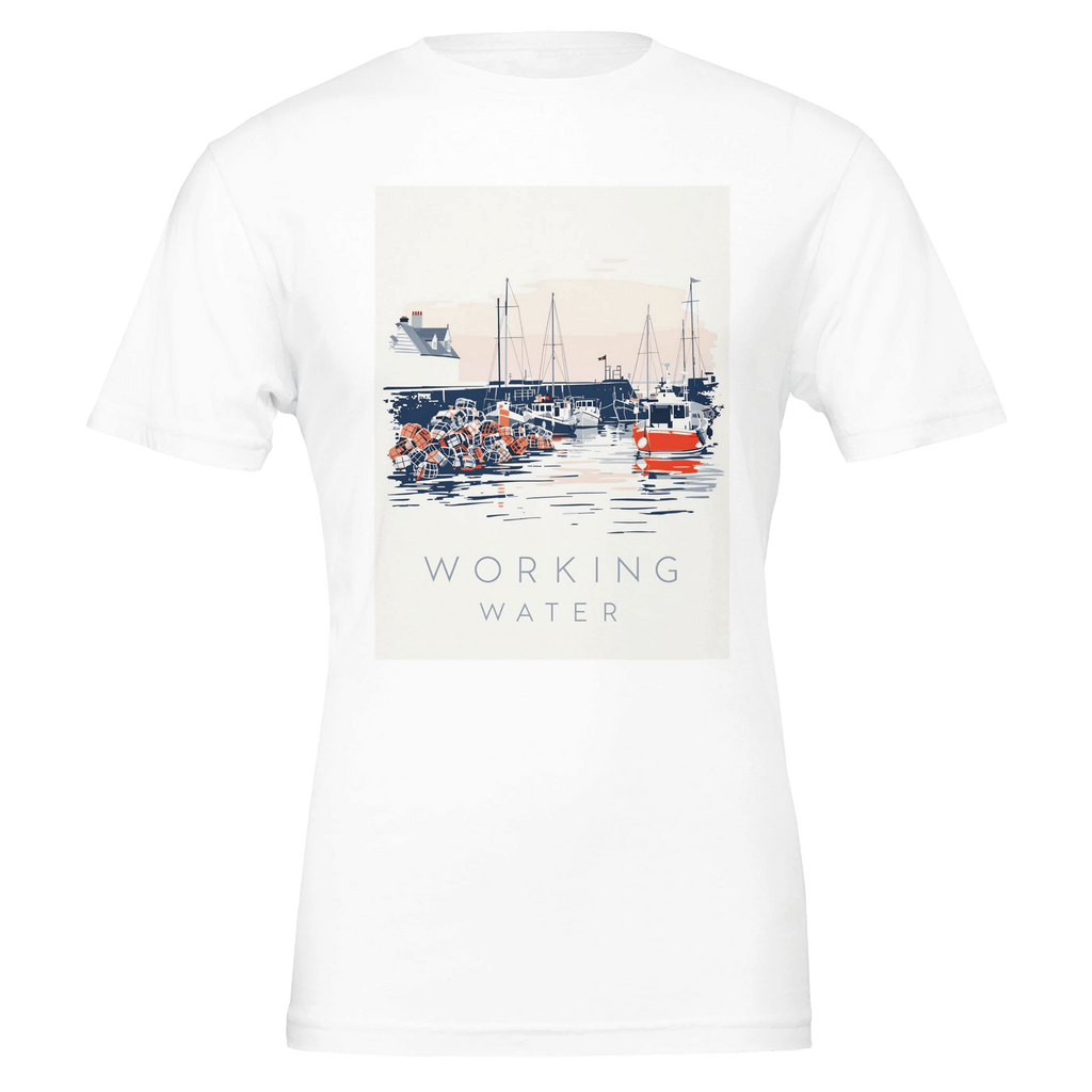 Fishing Village Harbour T-Shirt | Coastal Heritage Tee | UK - Wild Thread Co