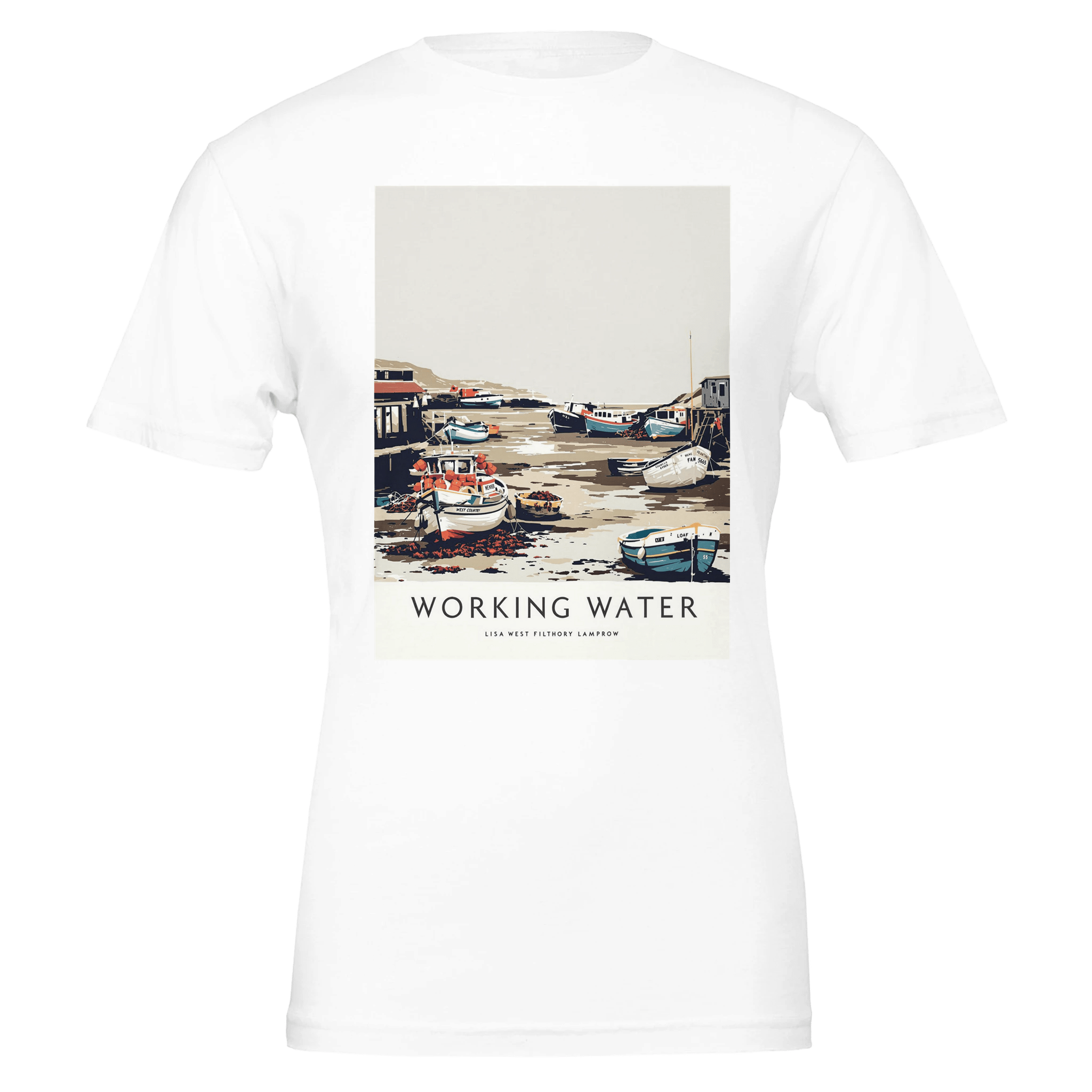 Fishing Village Harbour Tee | Low Tide Cornish Gift T-Shirt - Wild Thread Co