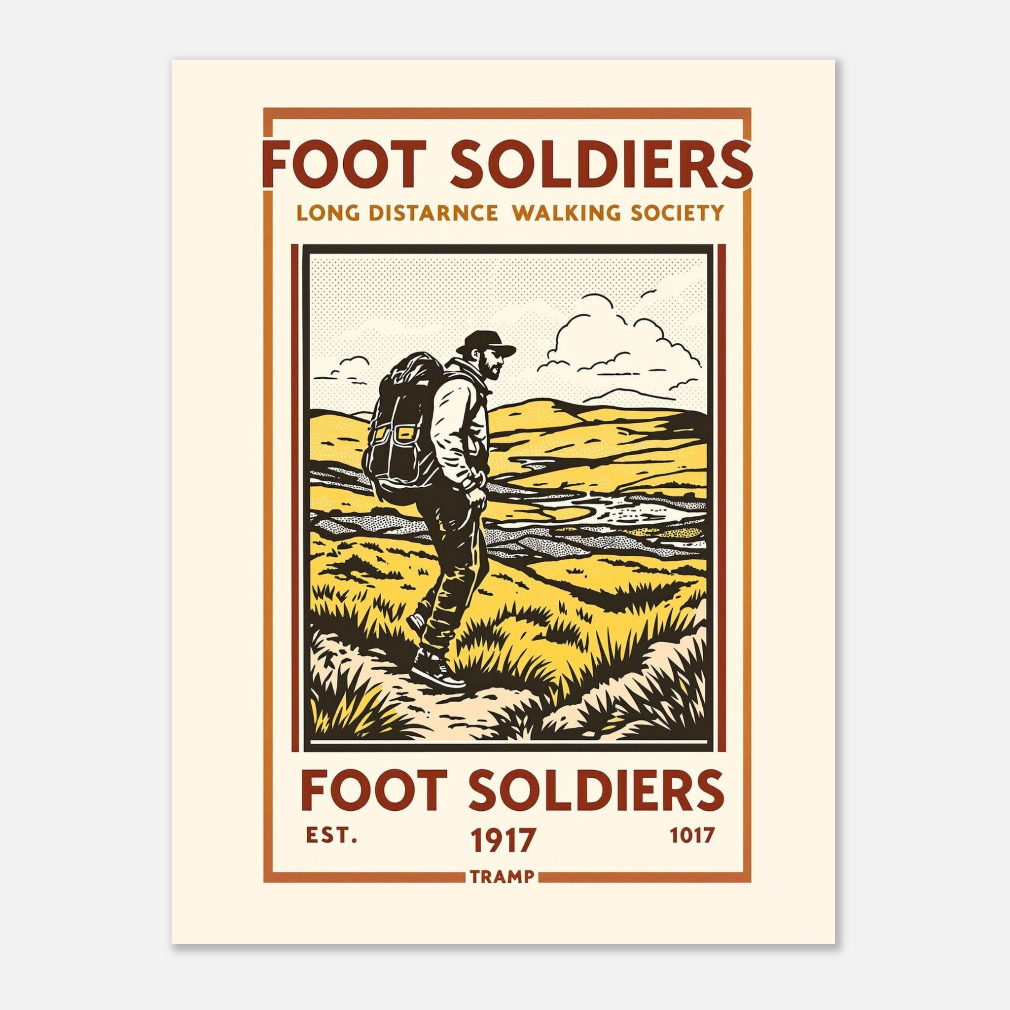 Foot Soldiers Vintage Travel Art Wall Art UK Art Print Art Print — detail view | Wild Thread Co