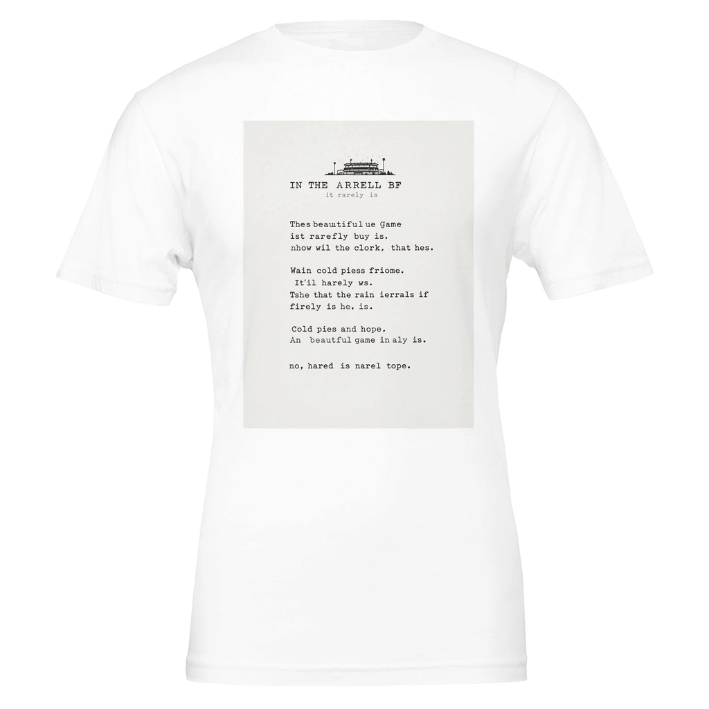 Football Terrace Poem T-Shirt | Rain & Hope | UK Fan Gift - Wild Thread Co
