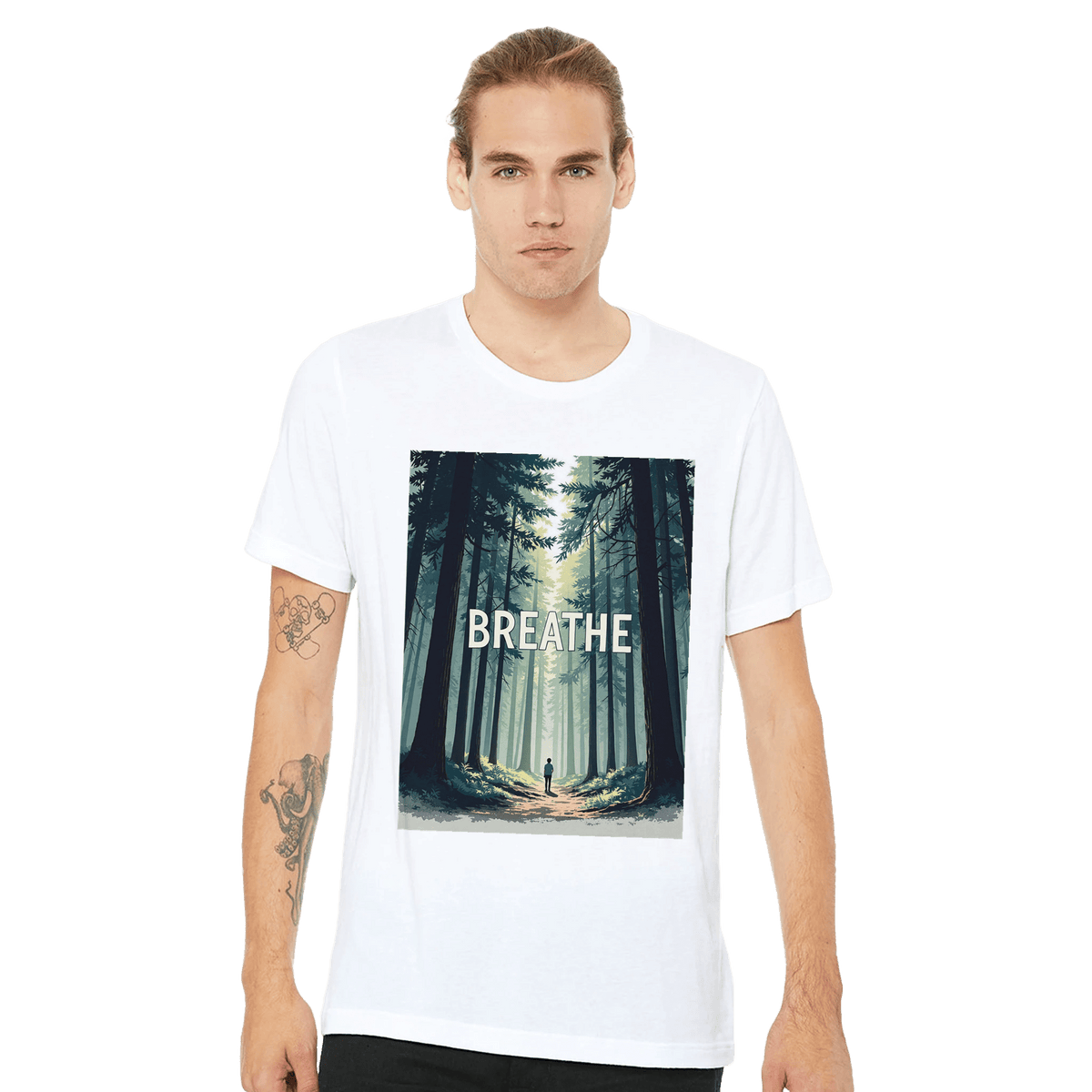 Forest Bathing Navy T-Shirt | Woodland Nature Lover Gift UK - Wild Thread Co