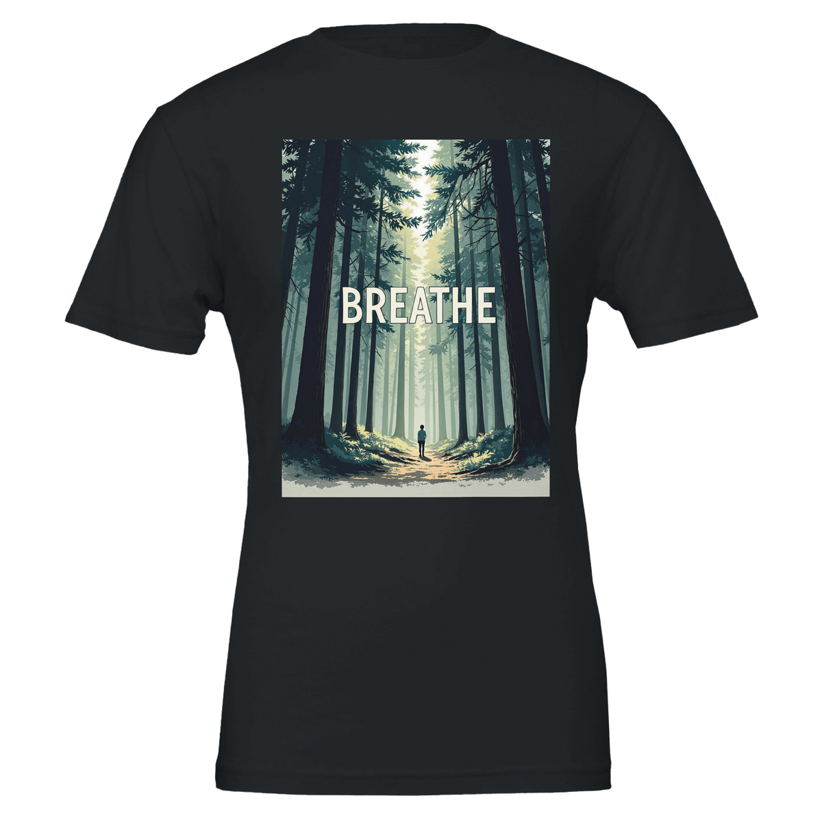 Forest Bathing Navy T-Shirt | Woodland Nature Lover Gift UK - Wild Thread Co