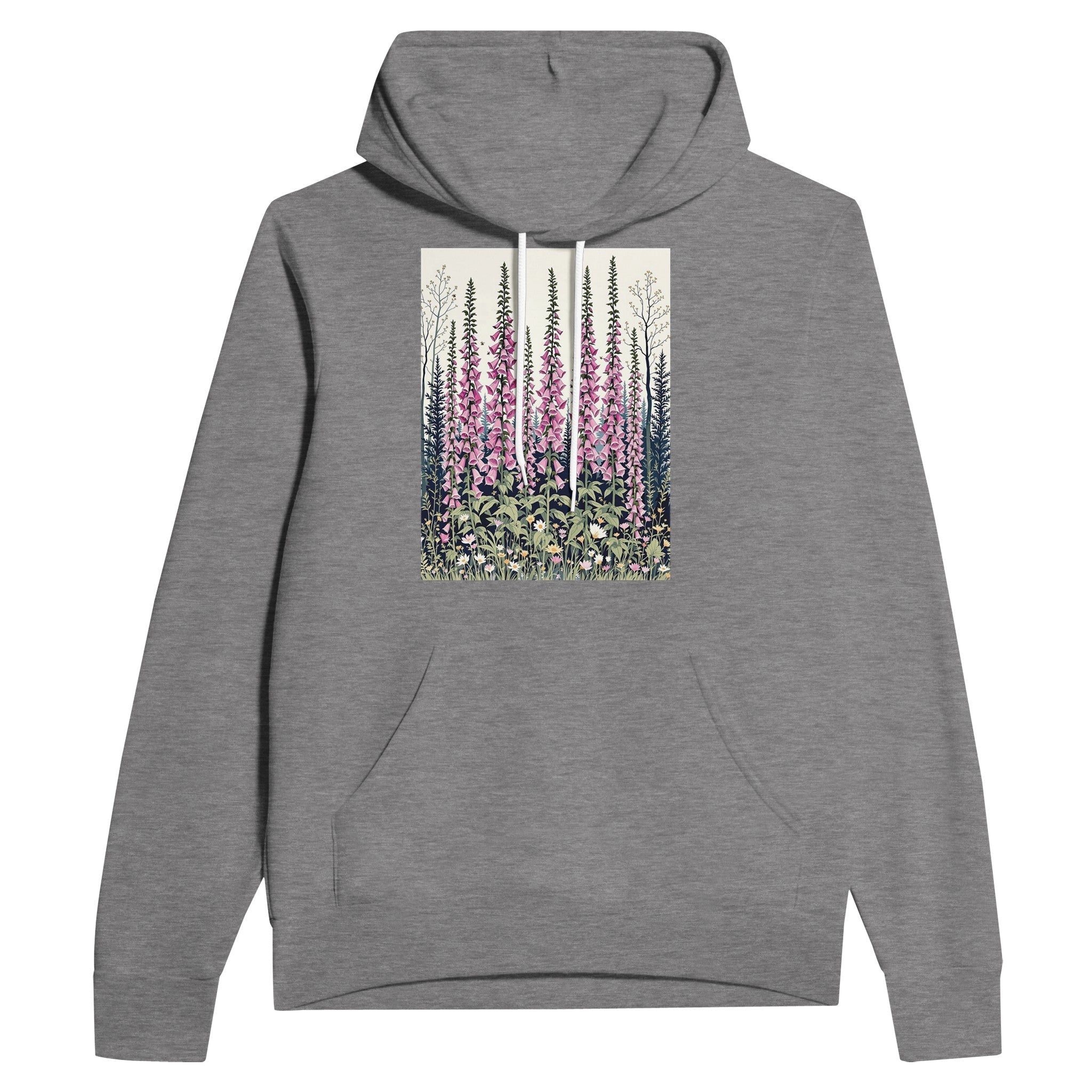 Foxglove Woodland Bees Hoodie | British Wildflower Gift - Wild Thread Co