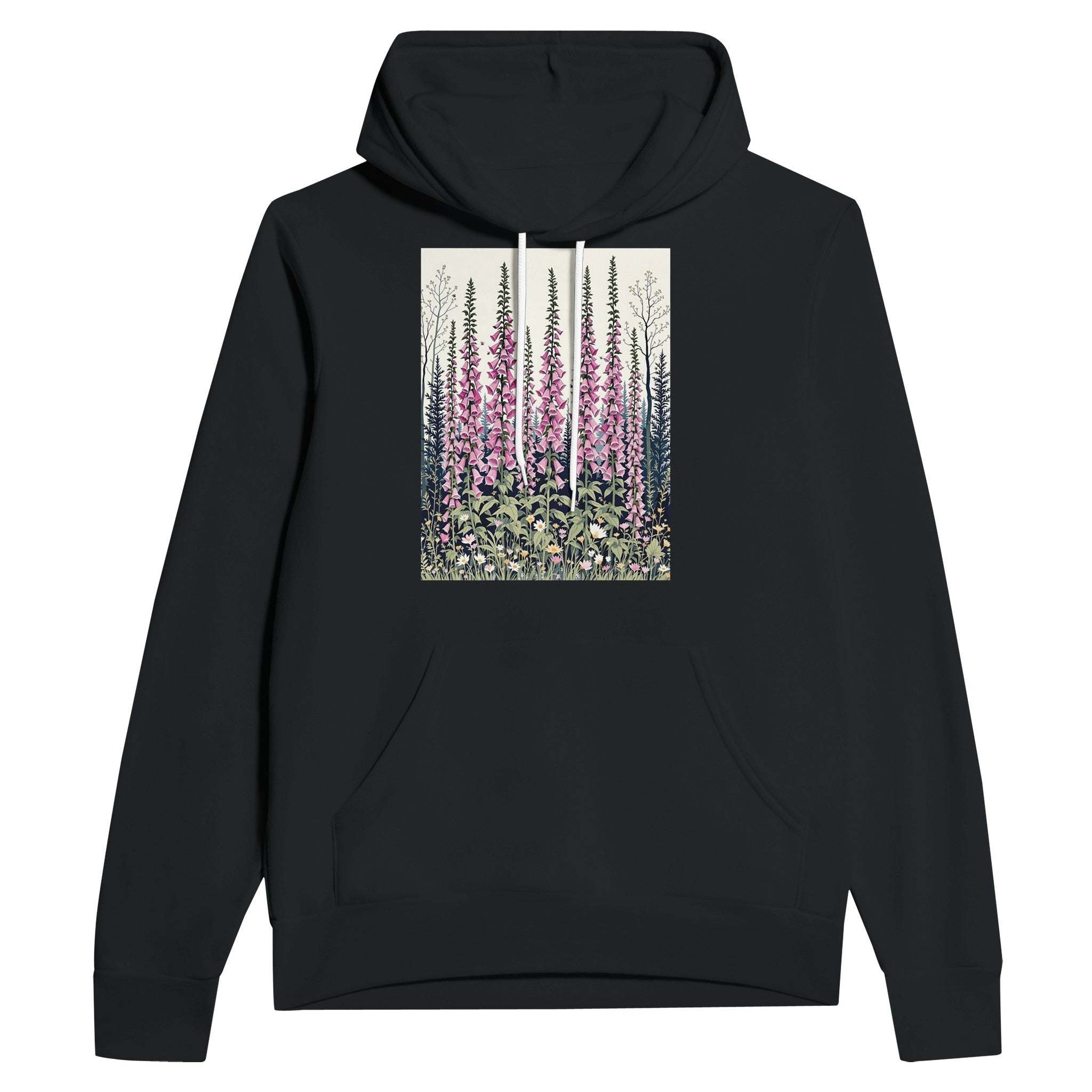Foxglove Woodland Bees Hoodie | British Wildflower Gift - Wild Thread Co