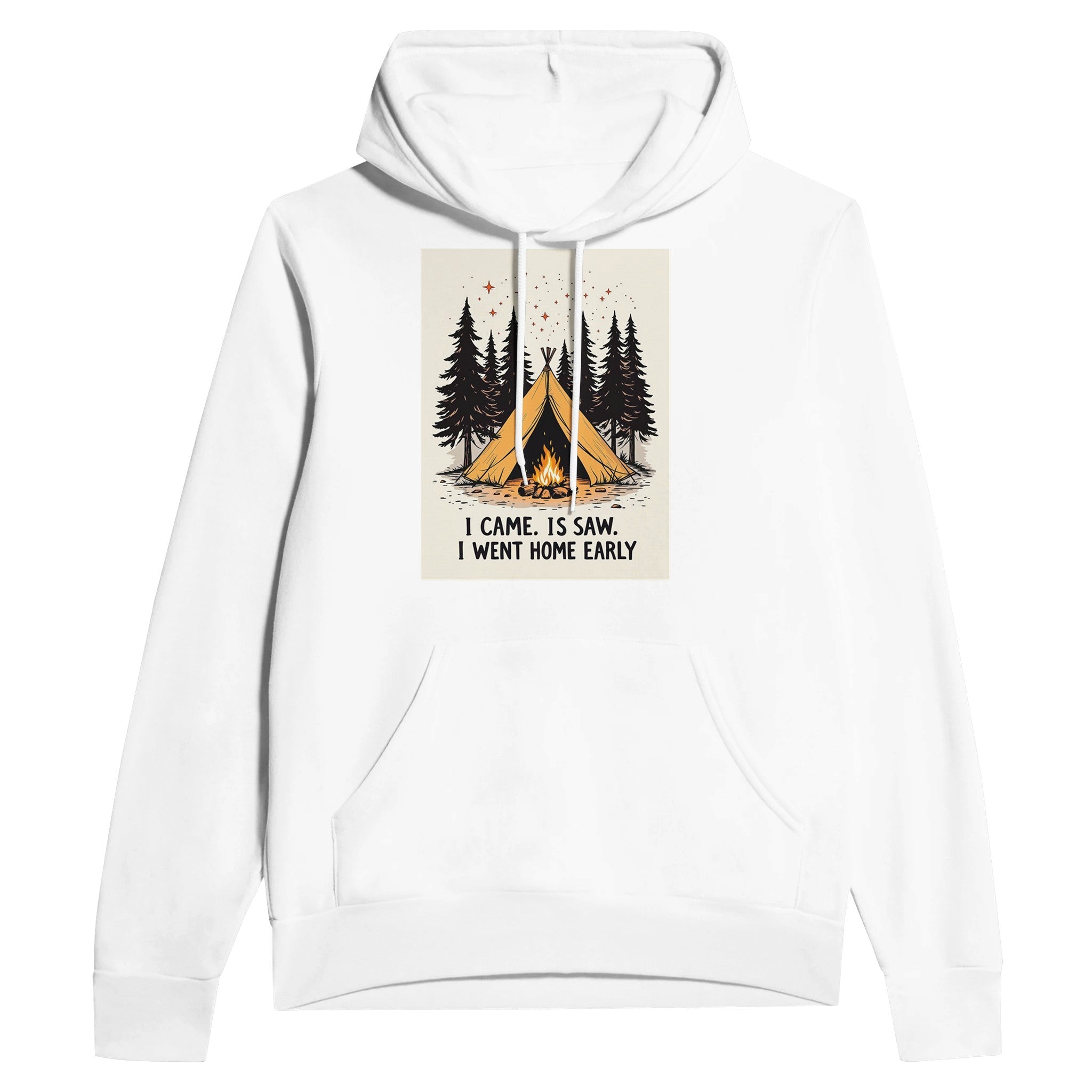 Funny Camping Hoodie | Gorpcore Vintage Tent Design | Unisex Kangaroo Pocket - Wild Thread Co