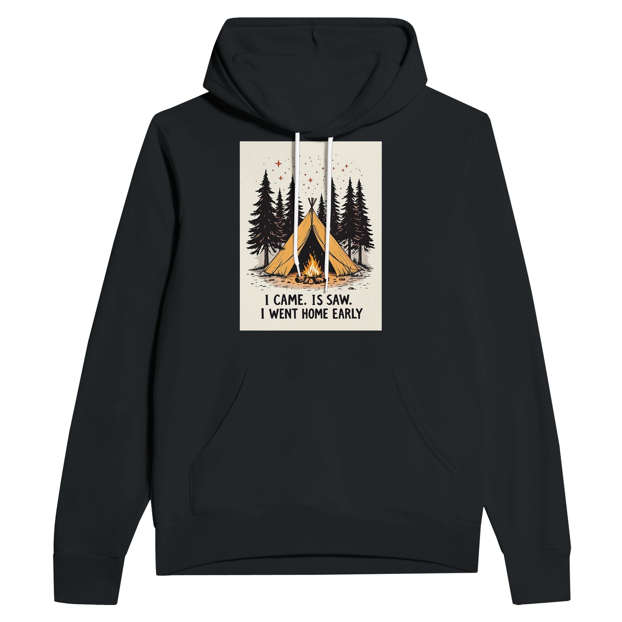 Funny Camping Hoodie | Gorpcore Vintage Tent Design | Unisex Kangaroo Pocket - Wild Thread Co