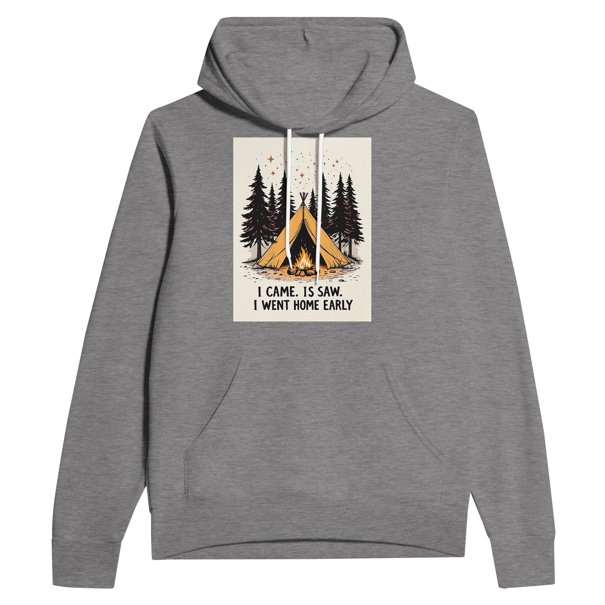 Funny Camping Hoodie | Gorpcore Vintage Tent Design | Unisex Kangaroo Pocket - Wild Thread Co