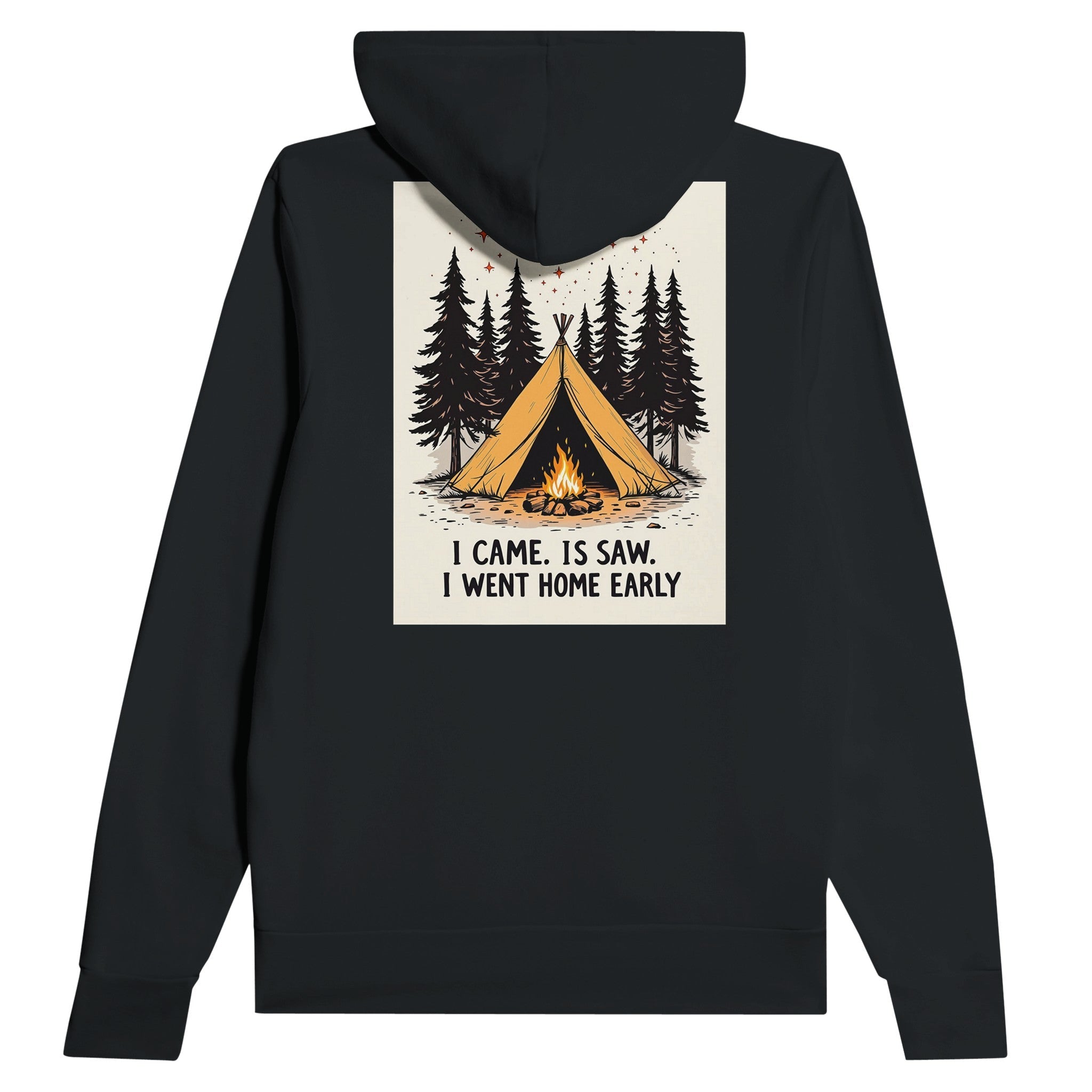 Funny Camping Hoodie | Gorpcore Vintage Tent Design | Unisex Kangaroo Pocket - Wild Thread Co