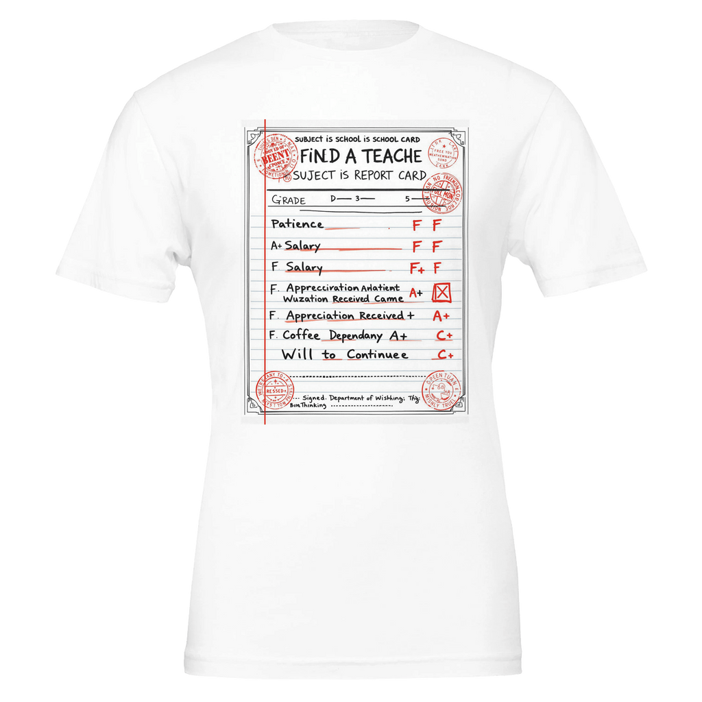 Funny Teacher Report Card T-Shirt | Teacher Gift UK - Wild Thread Co