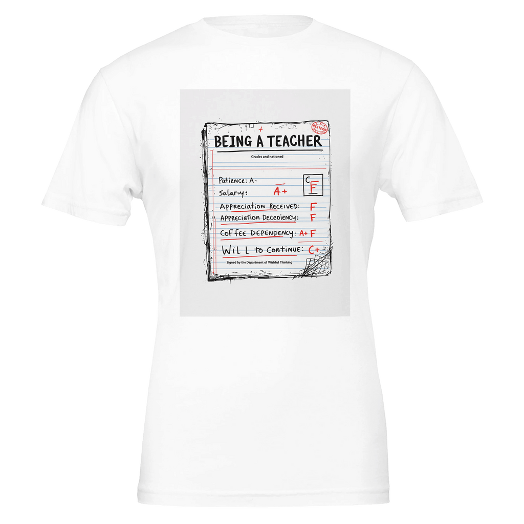 Funny Teacher T-shirt Report Card Design Gift Humour Uk | Animal Lover Gift UK - Wild Thread Co
