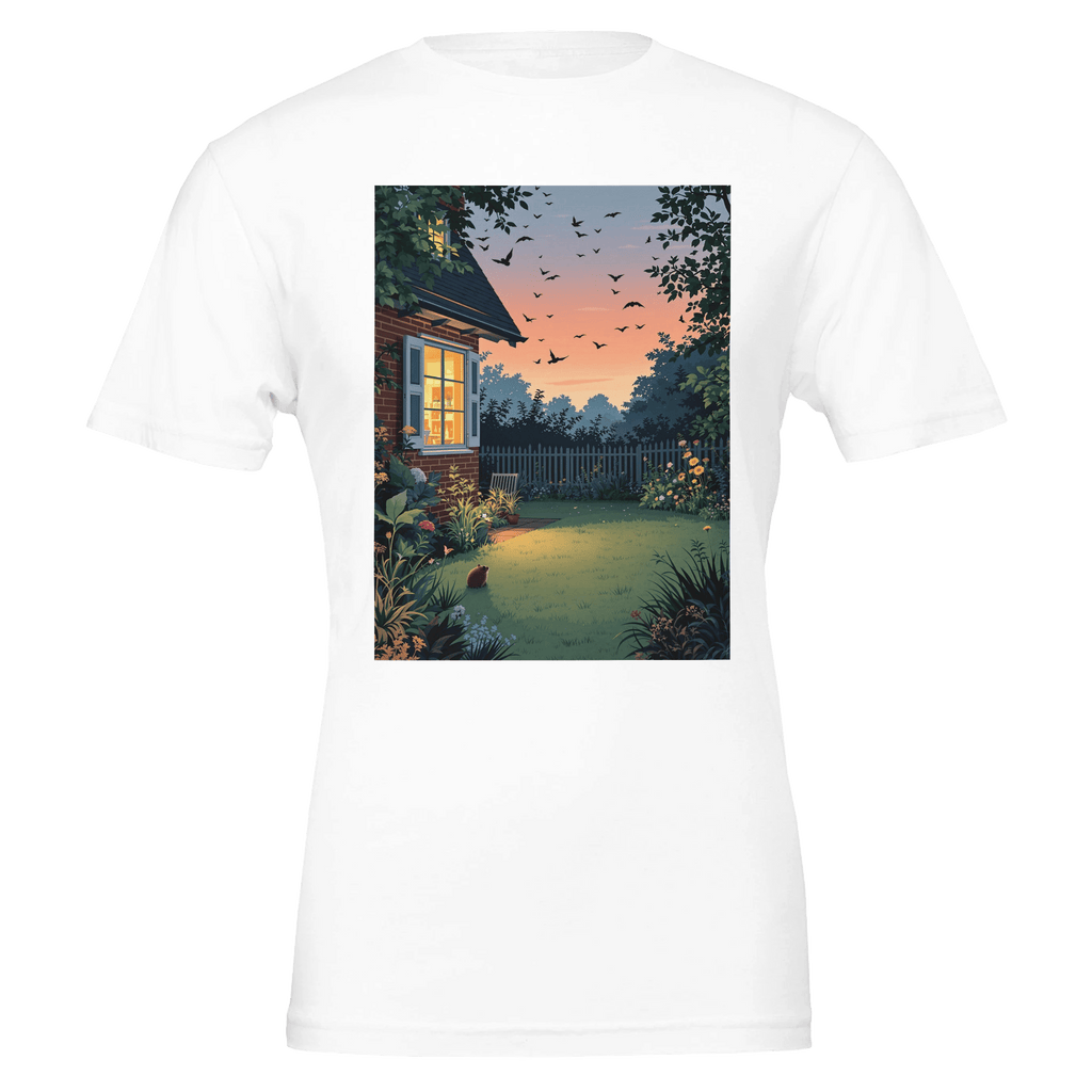 Garden at Dusk T-Shirt | British Wildlife Shirt | Unisex Tee - Wild Thread Co
