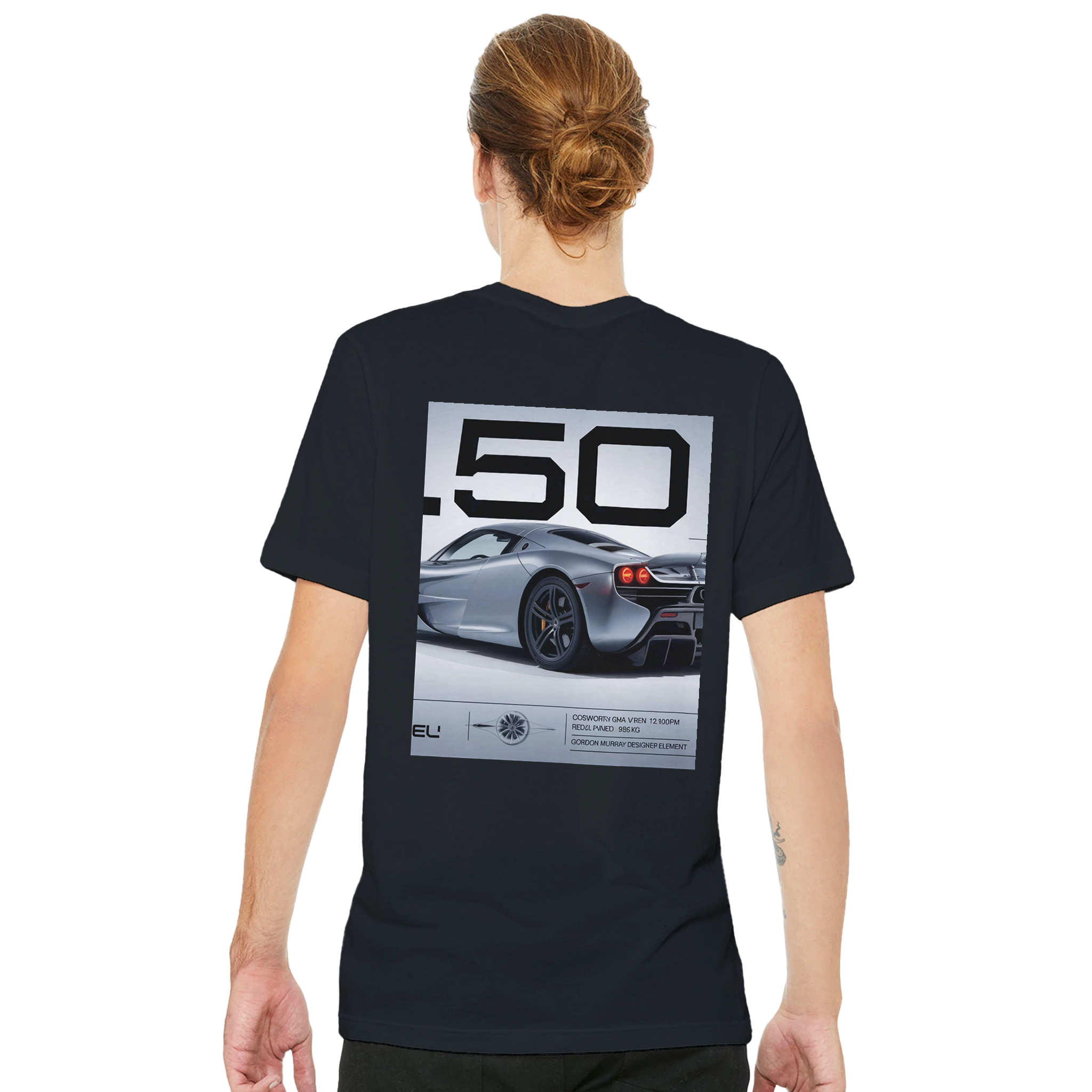 Gordon Murray T50 Fan Car Ultimate Spec T-Shirt — detail view | Wild Thread Co