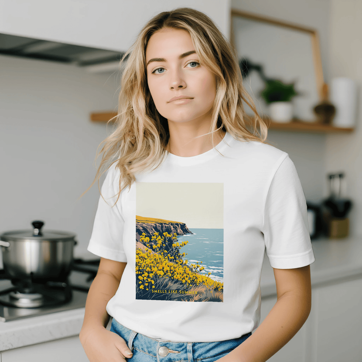 Gorse Coastal Moor T-Shirt | British Moorland Yellow Flower Gift - Wild Thread Co
