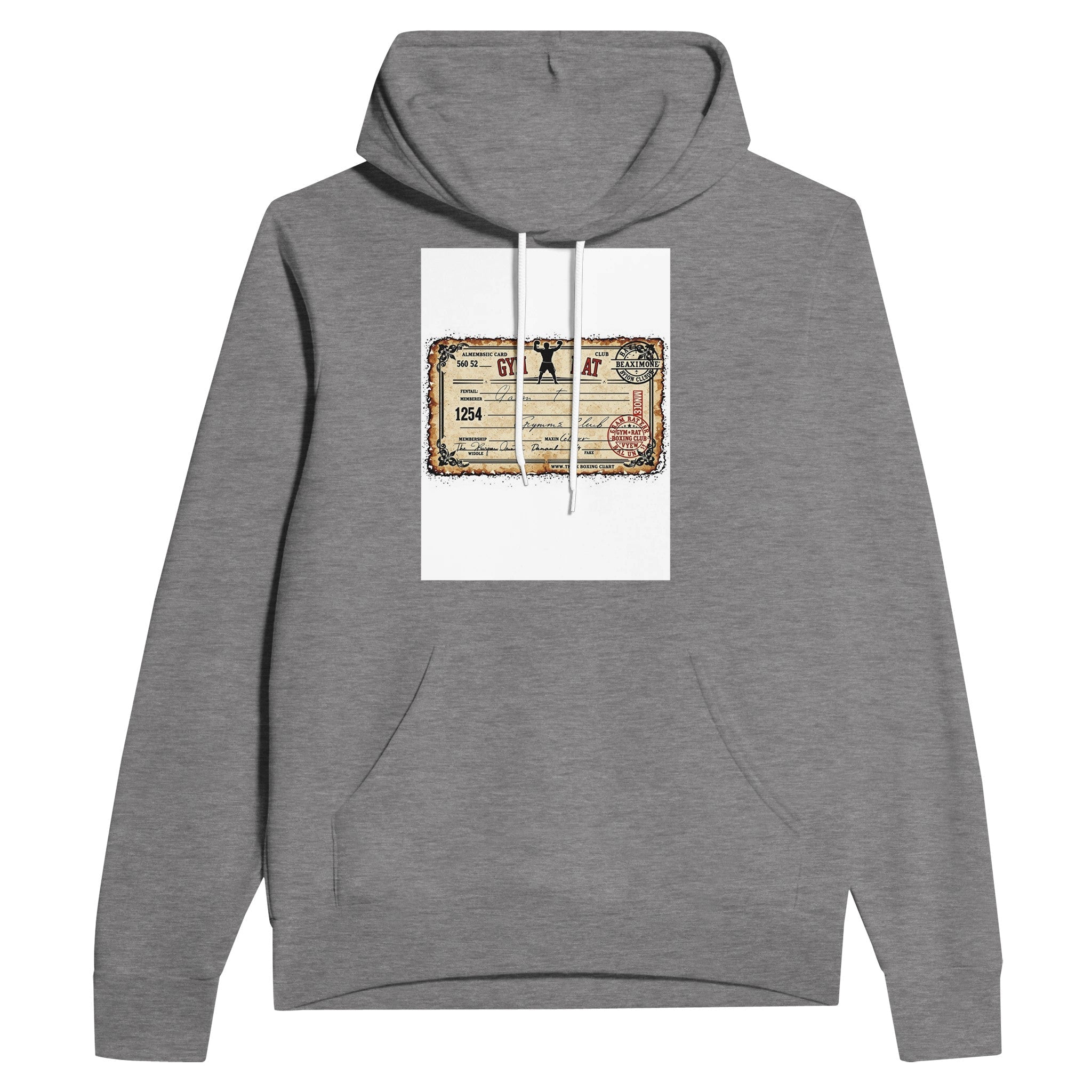 Gym Rat Boxing Club Membership Card Hoodie | Retro Fighter Hoodie - Wild Thread Co