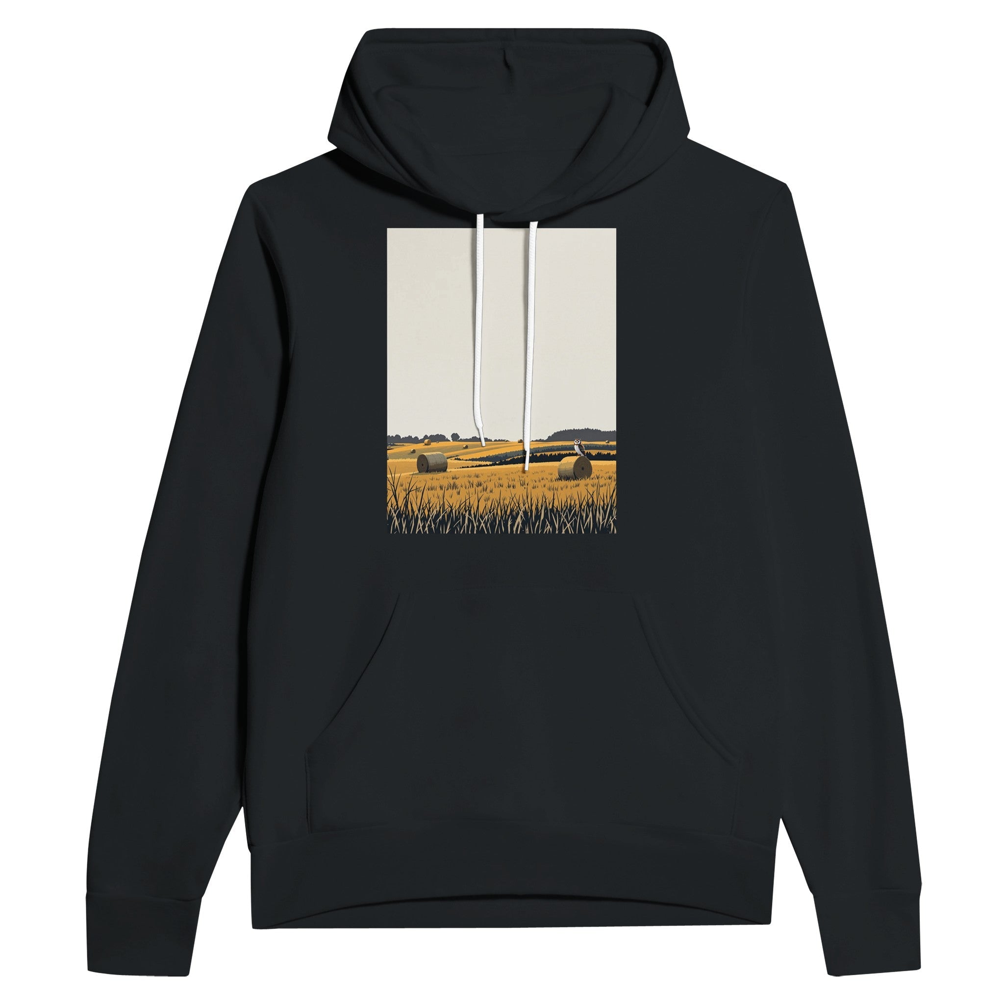 Harvest Moon Hoodie | Barn Owl Field Night UK Rural Gift - Wild Thread Co