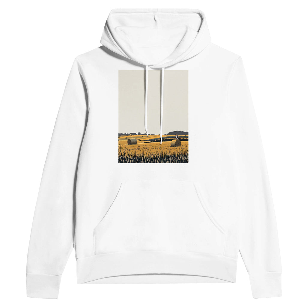 Harvest Moon Hoodie | Barn Owl Field Night UK Rural Gift - Wild Thread Co
