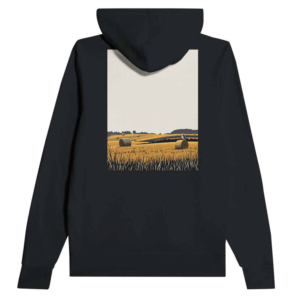 Harvest Moon Hoodie | Barn Owl Field Night UK Rural Gift - Wild Thread Co