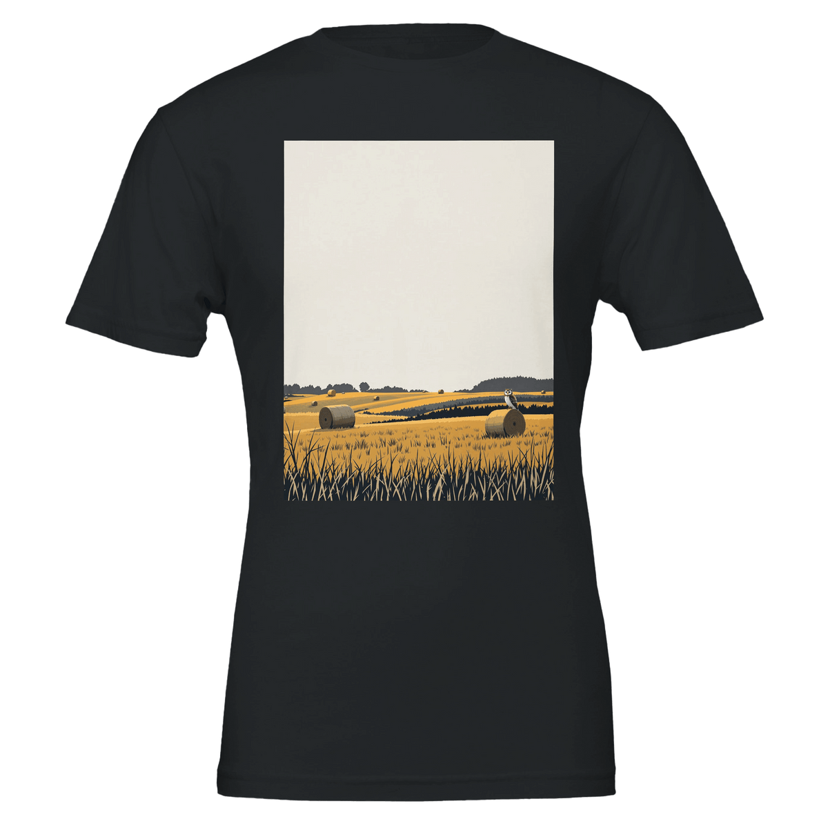 Harvest Moon Shirt | Barn Owl Field Night UK Rural Gift | T-Shirt UK - Wild Thread Co
