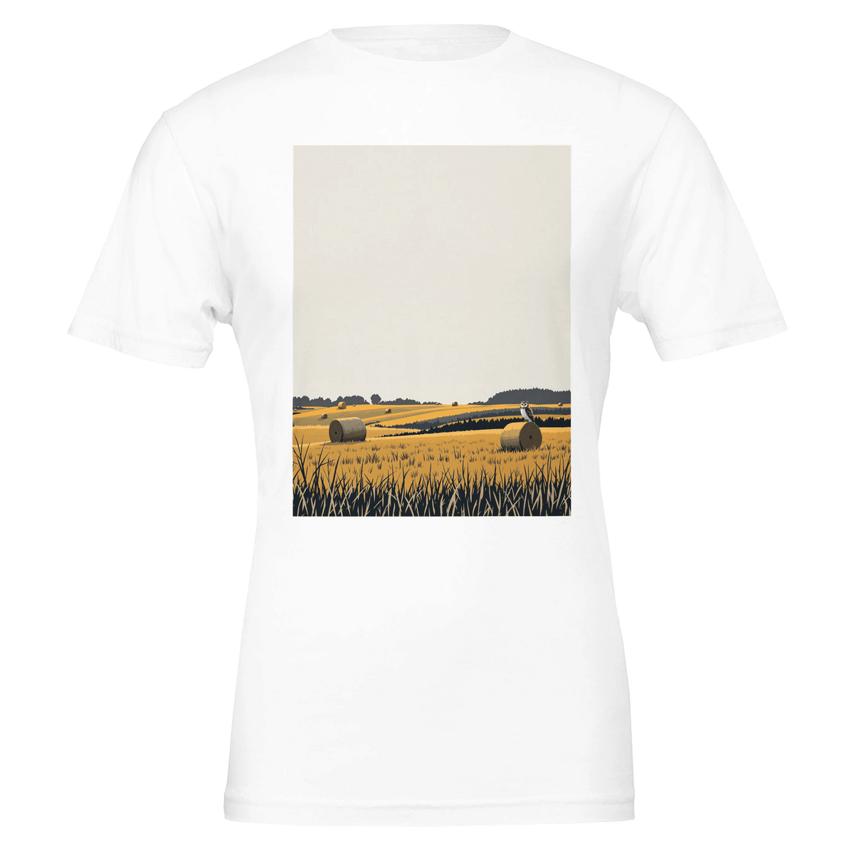 Harvest Moon Shirt | Barn Owl Field Night UK Rural Gift | T-Shirt UK - Wild Thread Co