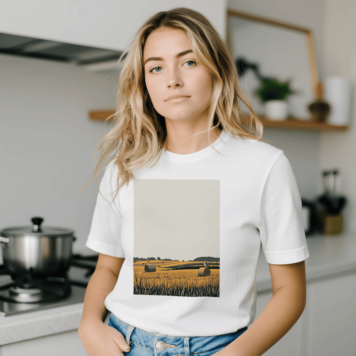 Harvest Moon Shirt | Barn Owl Field Night UK Rural Gift | T-Shirt UK - Wild Thread Co