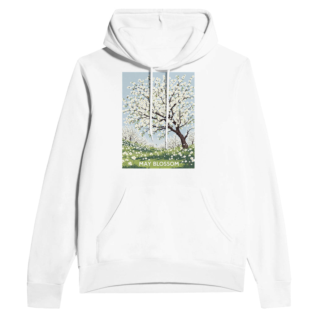 Hawthorn May Blossom Hoodie | British Spring Hoodie with Bees - Wild Thread Co