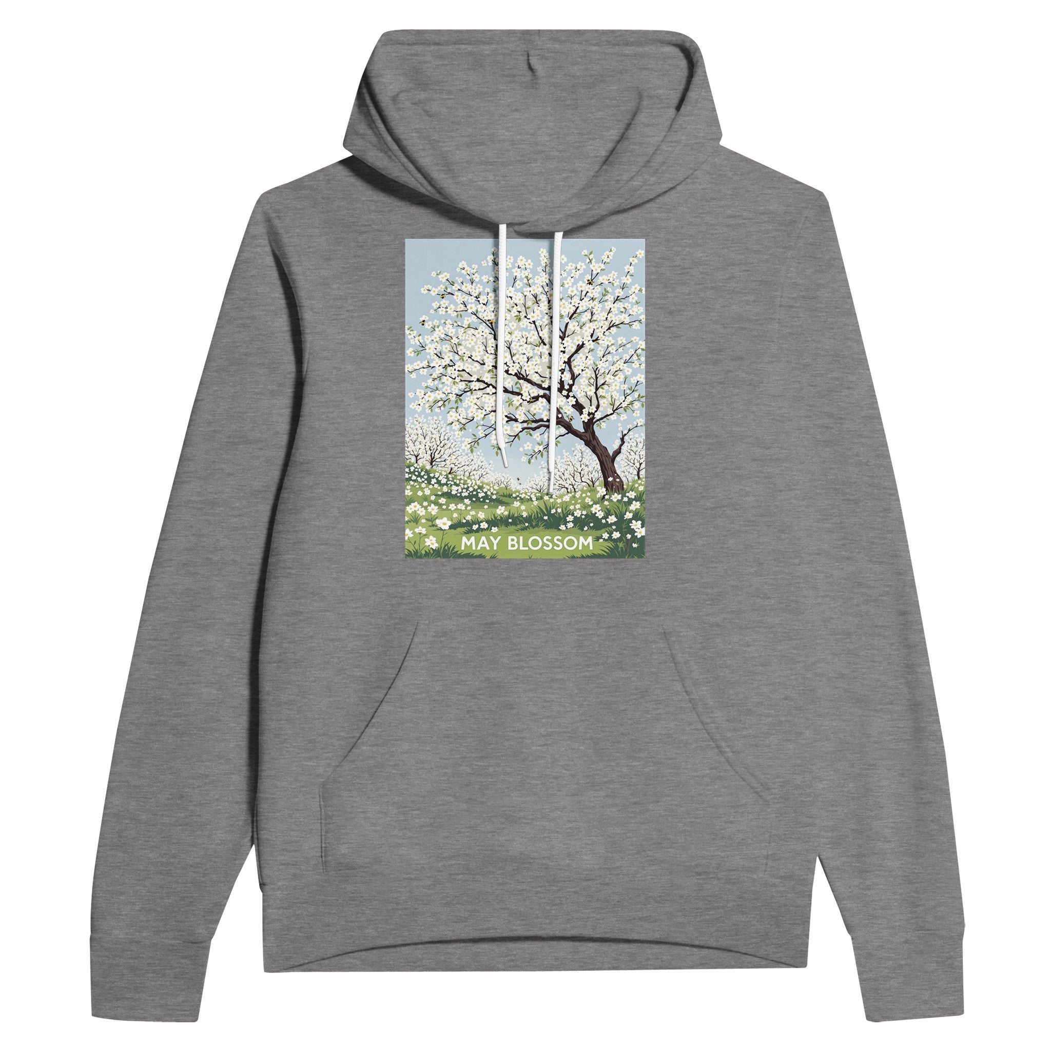Hawthorn May Blossom Hoodie | British Spring Hoodie with Bees - Wild Thread Co