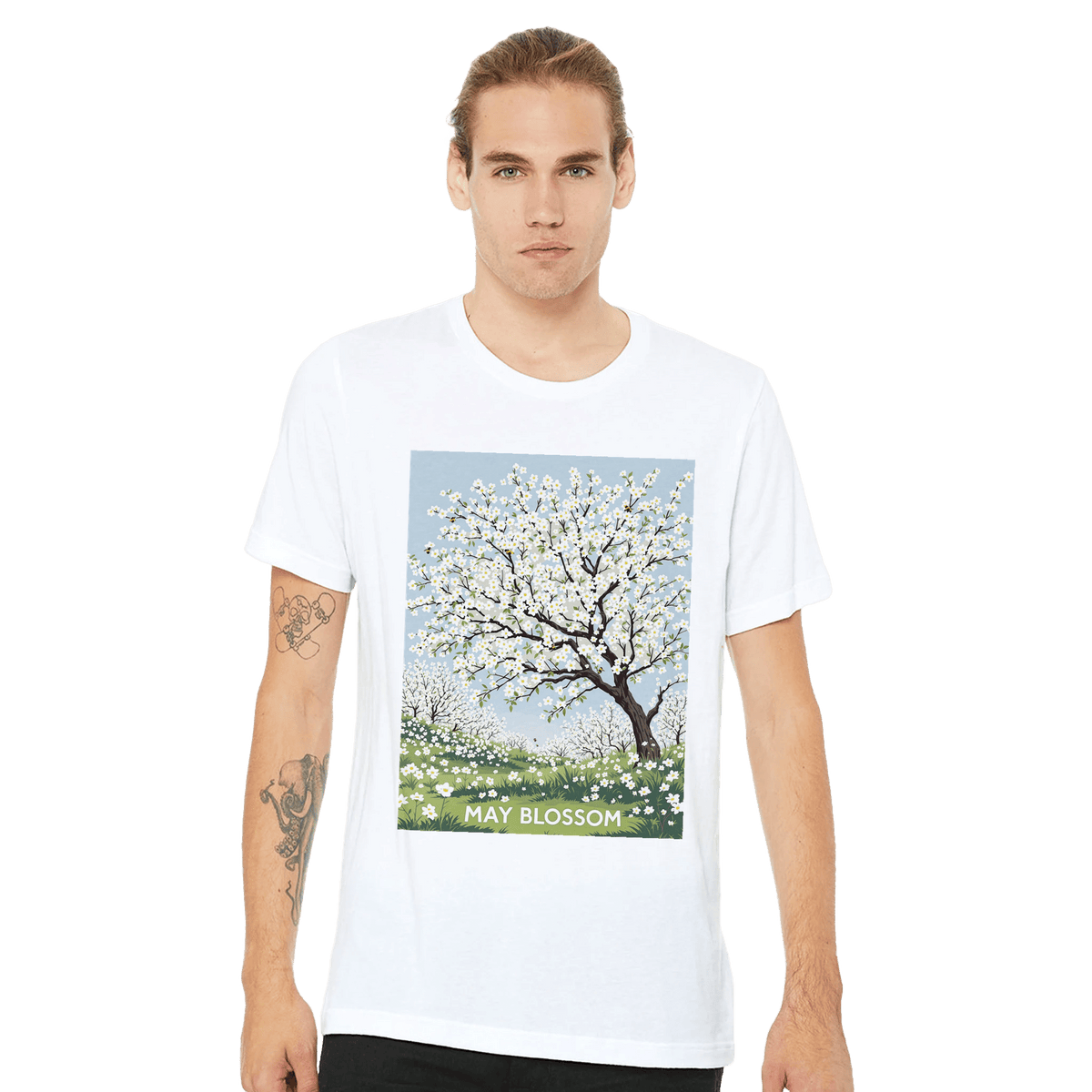 Hawthorn May Blossom T-Shirt | British Spring Shirt with Bees - Wild Thread Co