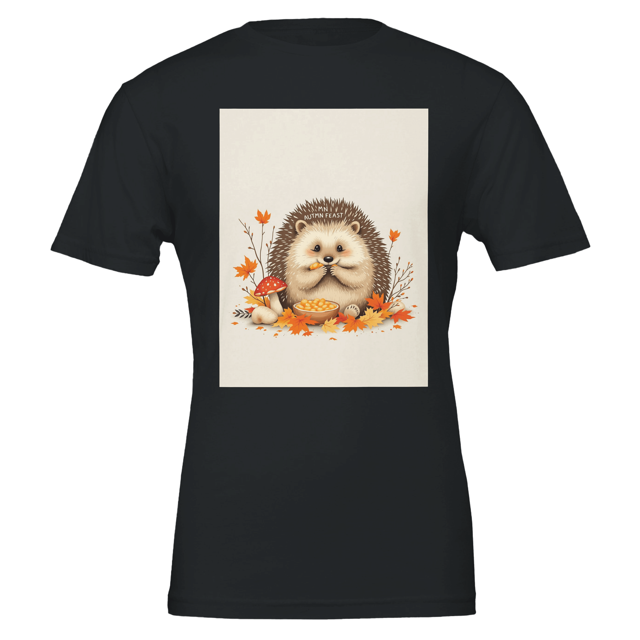 Hedgehog Autumn Feast T-Shirt | British Wildlife Tee - Wild Thread Co