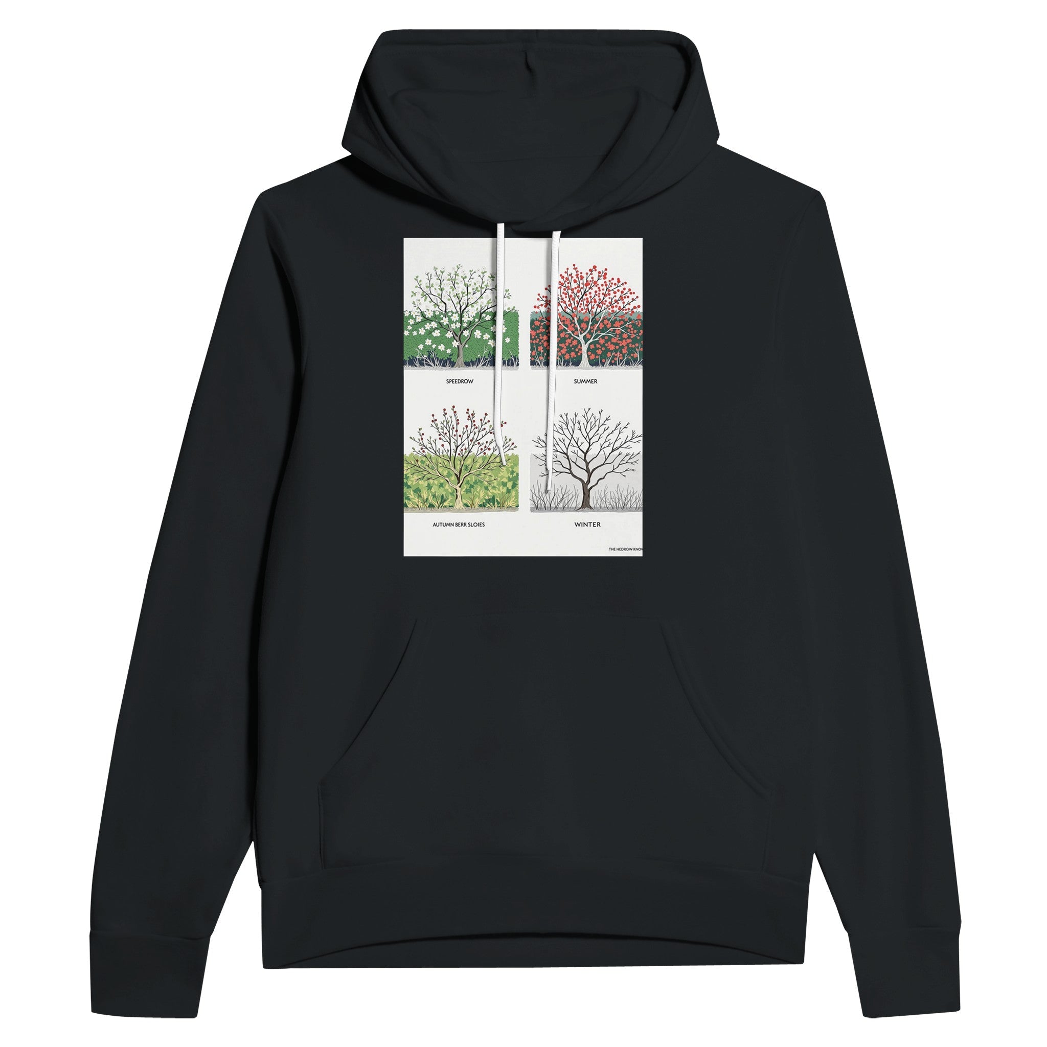 Hedgerow Four Seasons Hoodie | British Countryside Nature Hoodie - Wild Thread Co