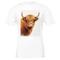 Highland Cow Portrait T-Shirt | Hairy Coo Tee | Cattle Gift UK - Wild Thread Co