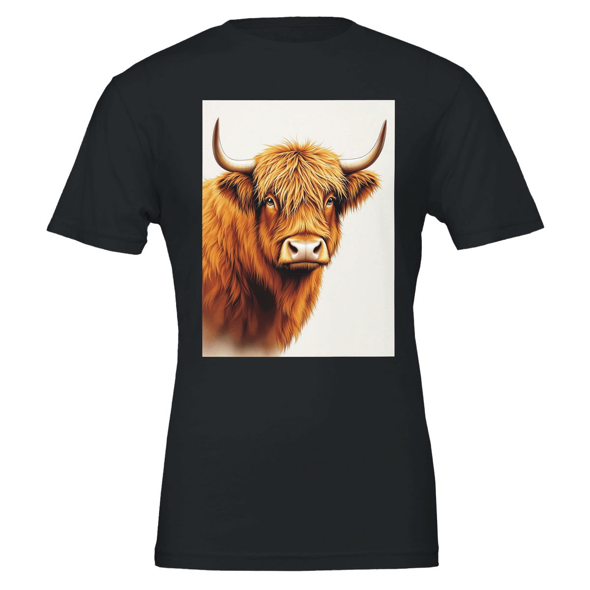 Highland Cow Portrait T-Shirt | Hairy Coo Tee | Cattle Gift UK - Wild Thread Co